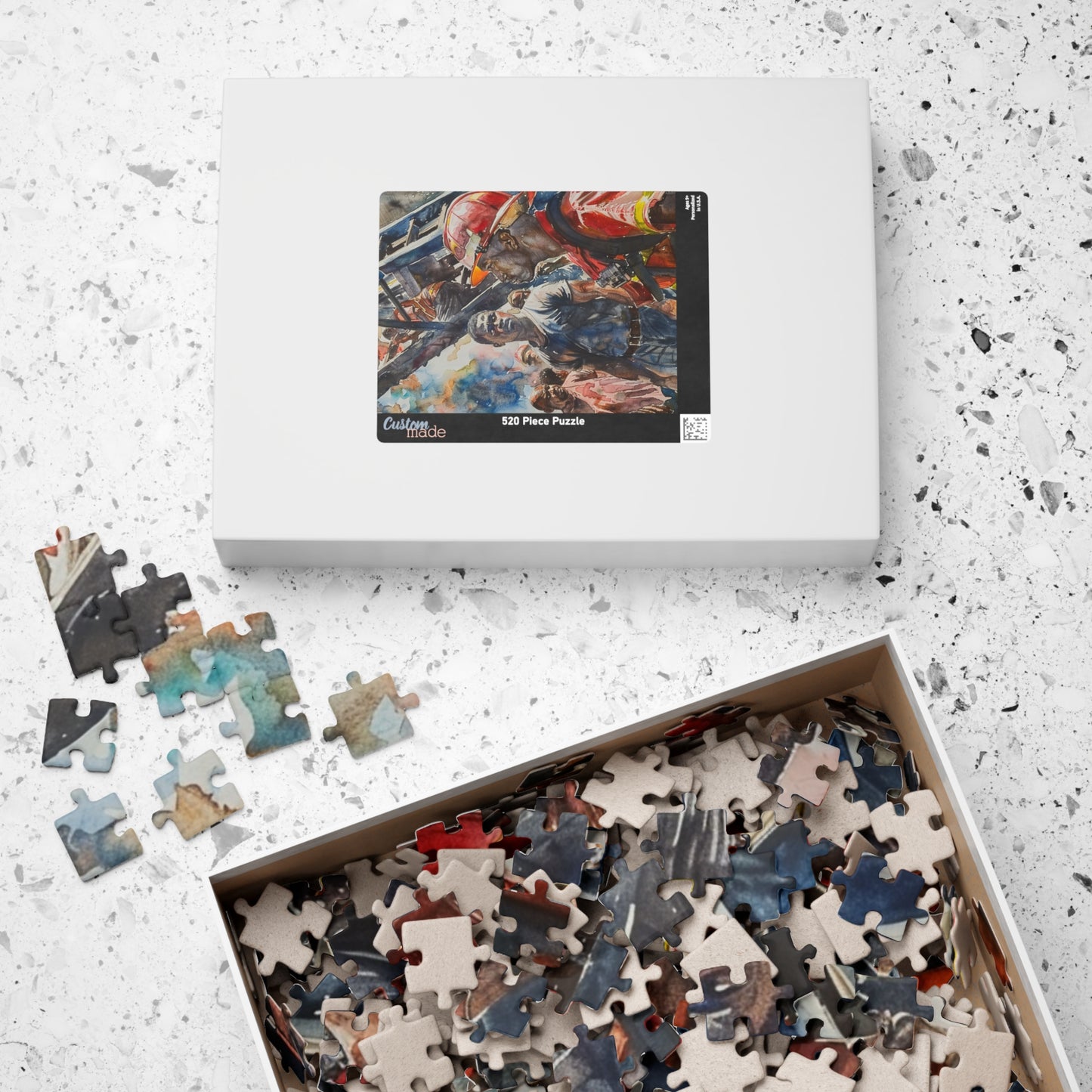 African American Firefighter Puzzle #2 (110, 252, 520, 1014-piece) America's Bravest Jig Saw 1000 500 Tabletop Games Black Firemen Fireman