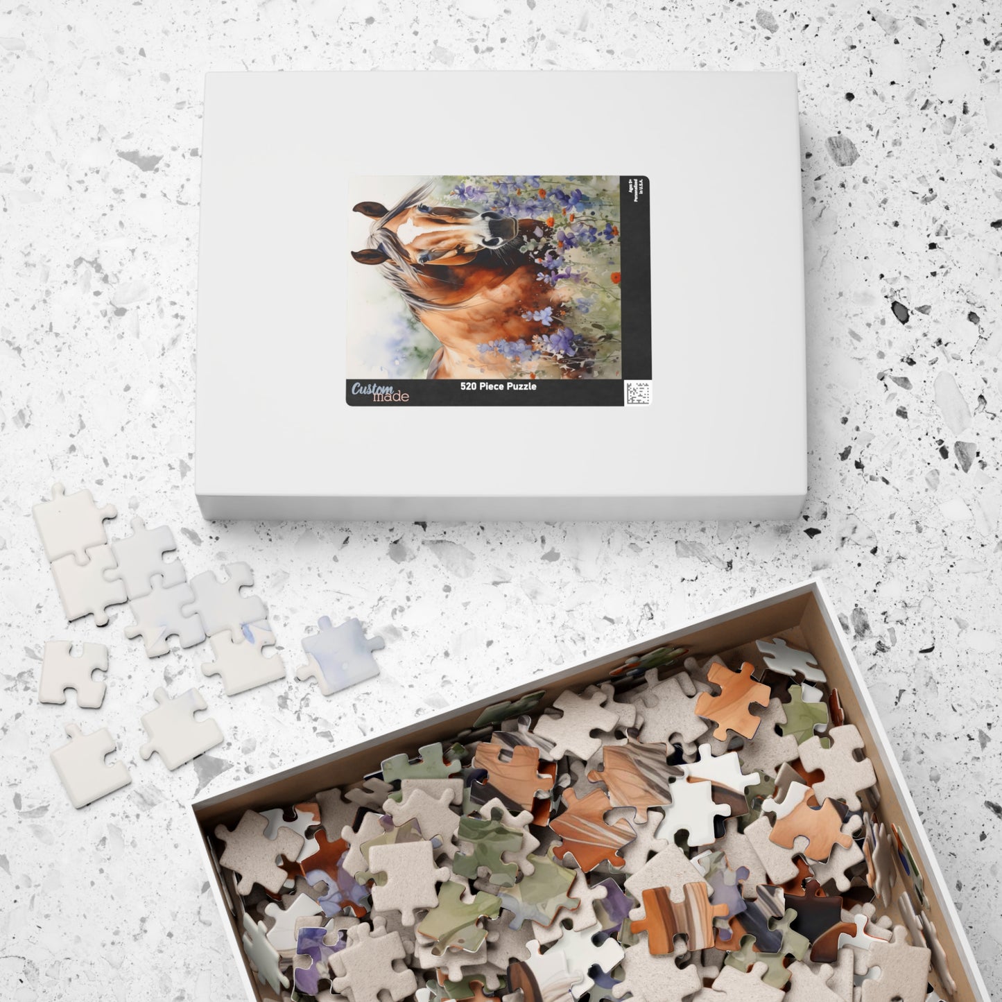 American Quarter Horse Stallion Puzzle (110, 252, 520, 1014-piece) Equestrian Animal Equine Pony Stallion Mare Racehorse Tabletop Game Jig Saw