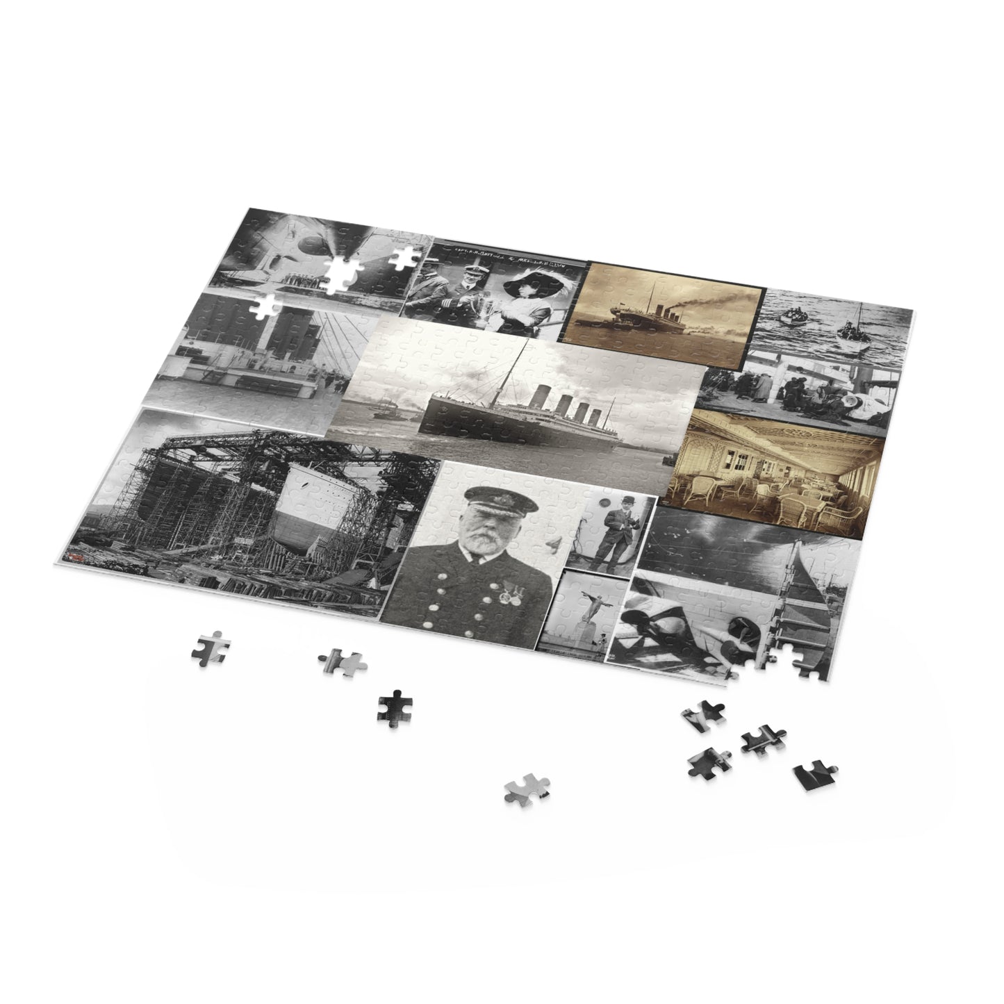 Titanic Historical Photo Puzzle, 120-500 Pieces, Gift Box, Ages 9 and Up