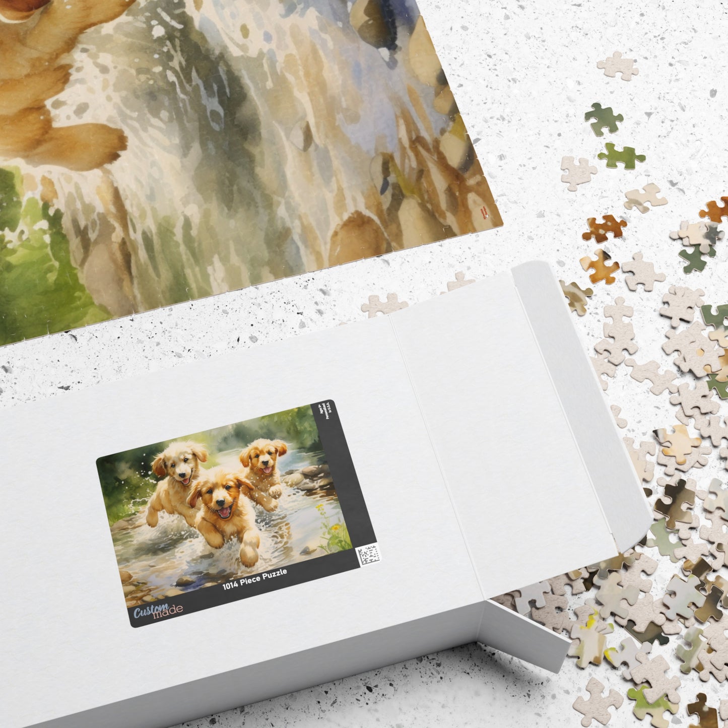 Three Golden Puppies Puzzle — 110 - 1014 -Piece Cute Puppy Jigsaw for Dog Lovers