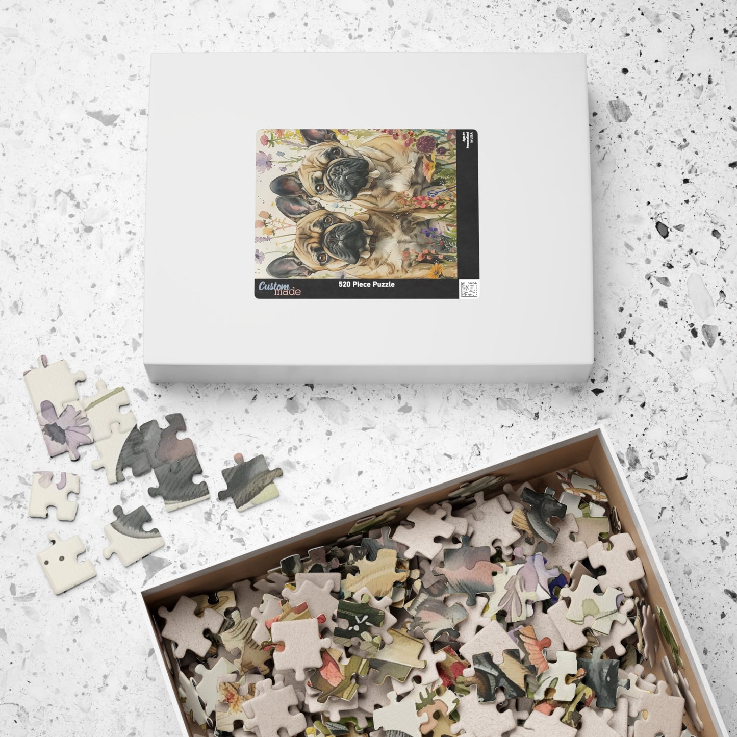 French Bulldog Wildflowers Puzzle — 110/252/520/1014-Piece Dog Jigsaw