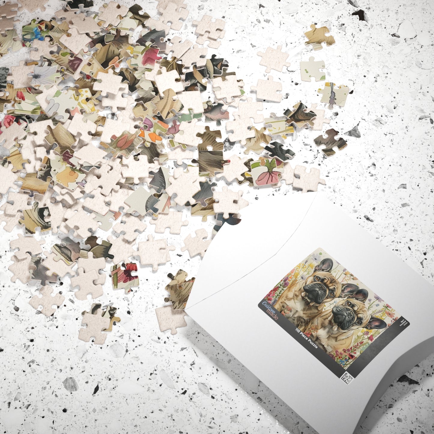 French Bulldog Wildflowers Puzzle — 110/252/520/1014-Piece Dog Jigsaw