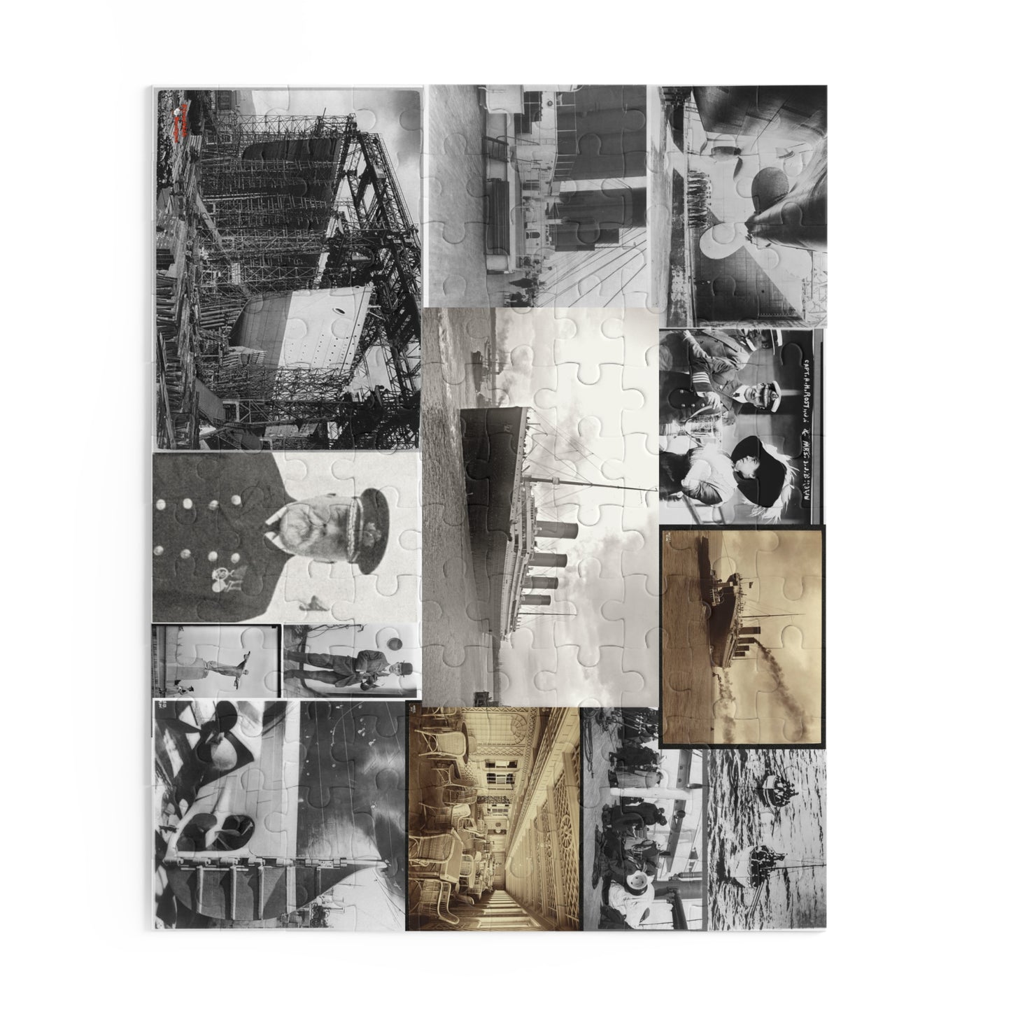 Titanic Historical Photo Puzzle, 120-500 Pieces, Gift Box, Ages 9 and Up