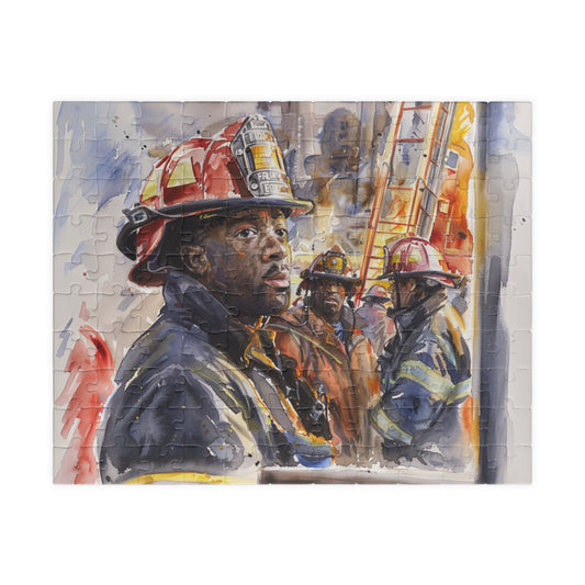 African American Firefighter Puzzle #1 (110, 252, 520, 1014-piece) America's Bravest Jig Saw 1000 500 Tabletop Games Black Firemen Fireman