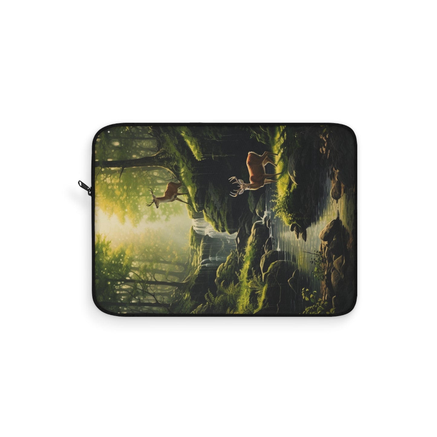 Forest Two Bucks Laptop Sleeve — Woodland Deer Design