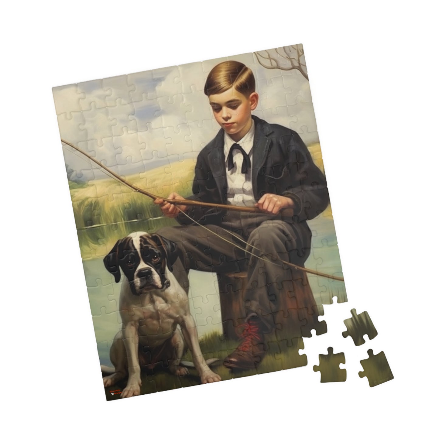 A Boy and His Boxer Puzzle — Jigsaw for Dog Lovers