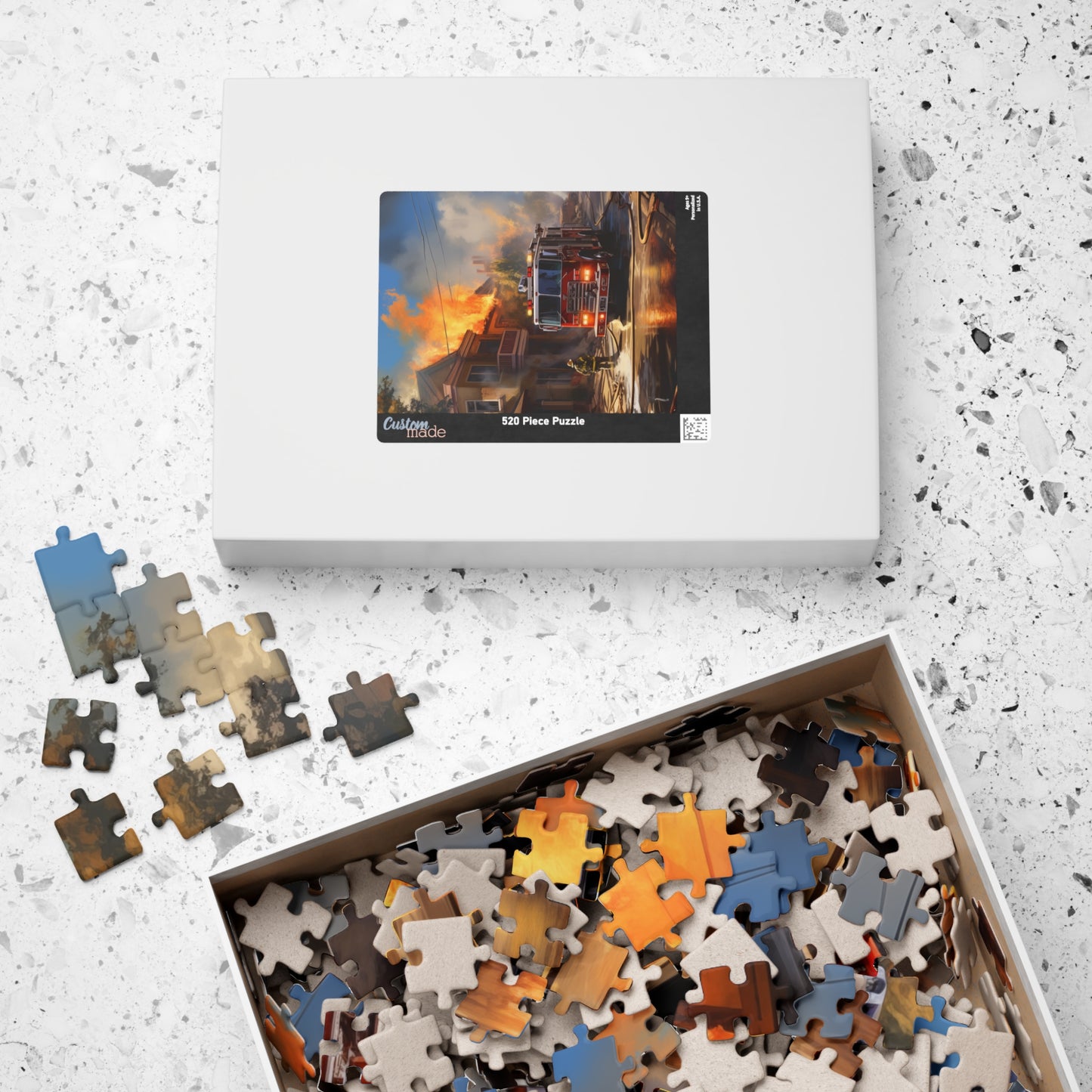 House Fire Fight Puzzle (110, 252, 500, 1014-piece) Firefighters Fireman Firemen Fighter America's Bravest First Responder Hero Heros