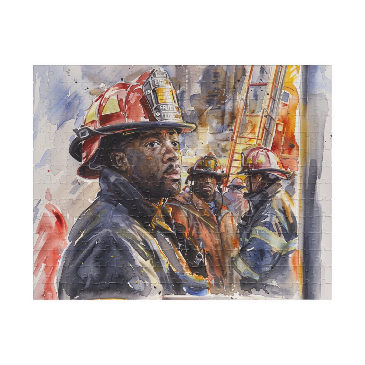 African American Firefighter Puzzle #1 (110, 252, 520, 1014-piece) America's Bravest Jig Saw 1000 500 Tabletop Games Black Firemen Fireman