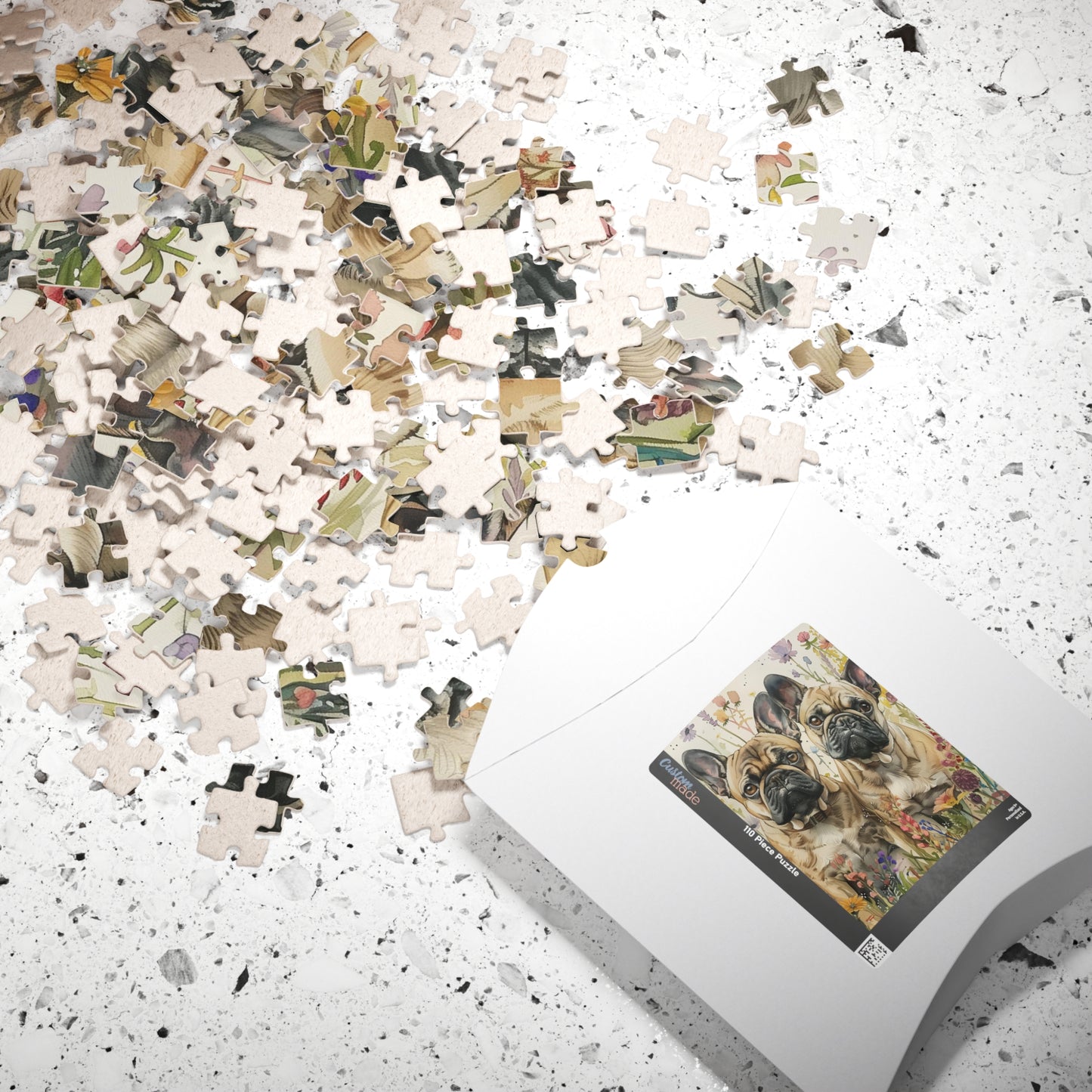 French Bulldog Wildflowers Puzzle — 110/252/520/1014-Piece Dog Jigsaw