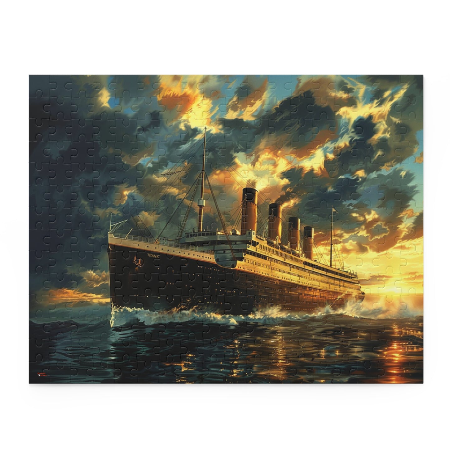 Titanic Puzzle, 3 Sizes to Choose From, 120 to 500 Pieces, Gorgeous Image of the Ship at Sunrise