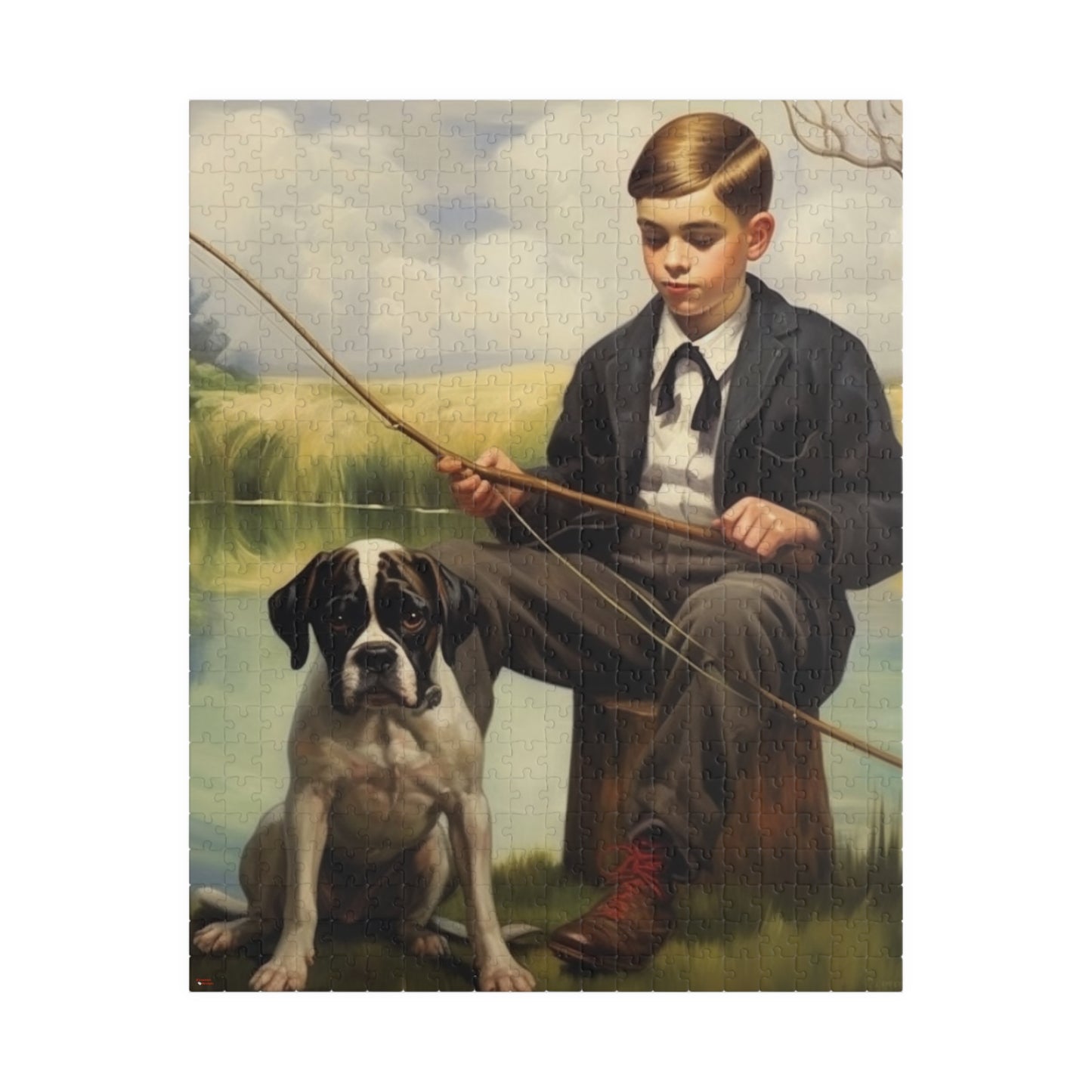 A Boy and His Boxer Puzzle — Jigsaw for Dog Lovers