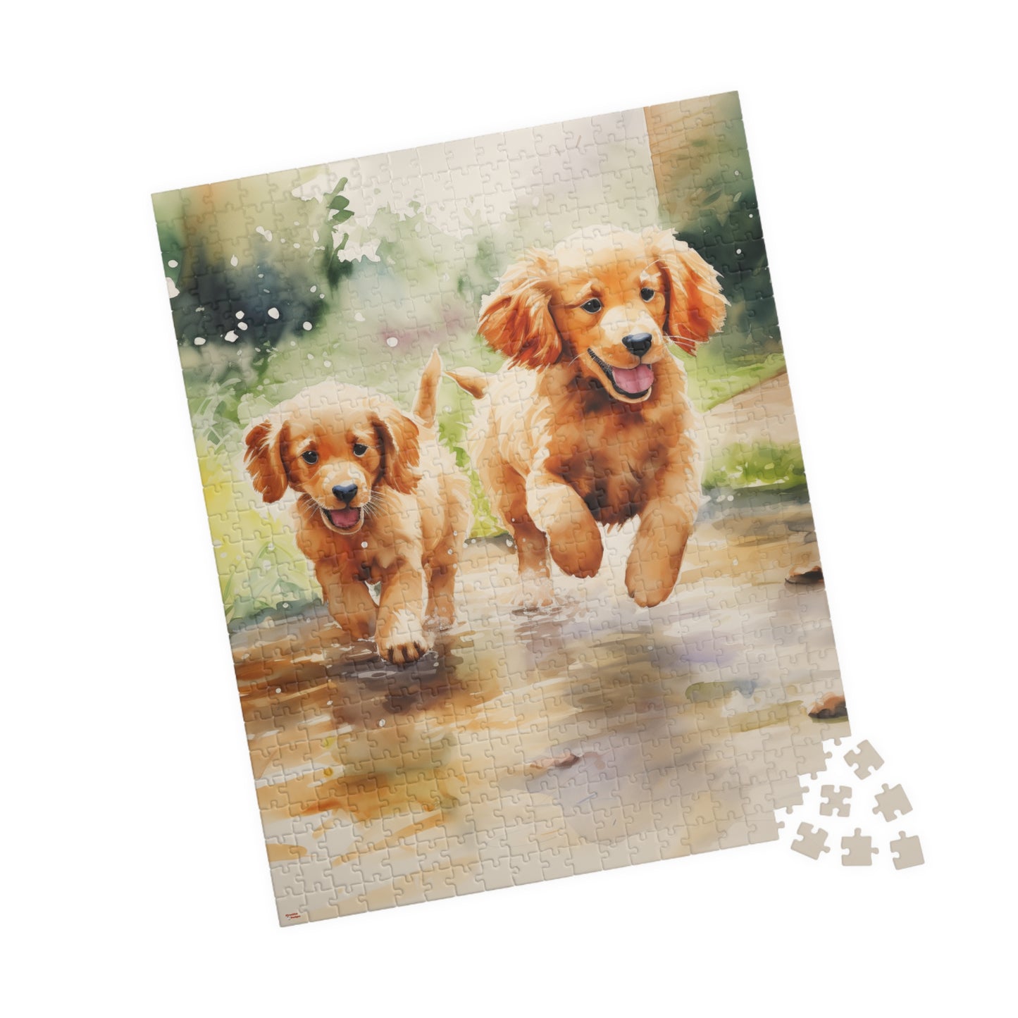 Golden Retriever Puppies Jigsaw Puzzle — (110/252/520/1014-Piece Options)