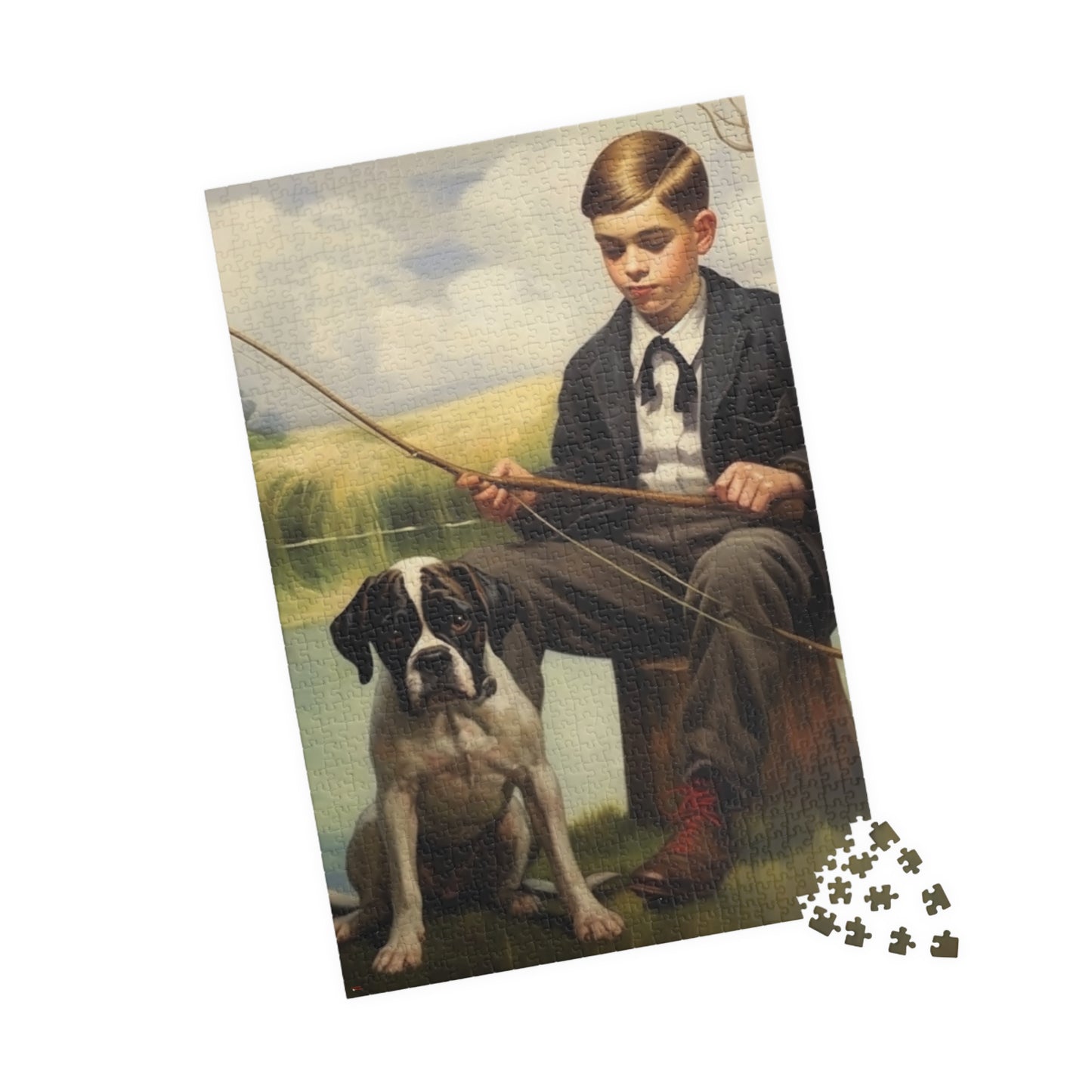 A Boy and His Boxer Puzzle — Jigsaw for Dog Lovers