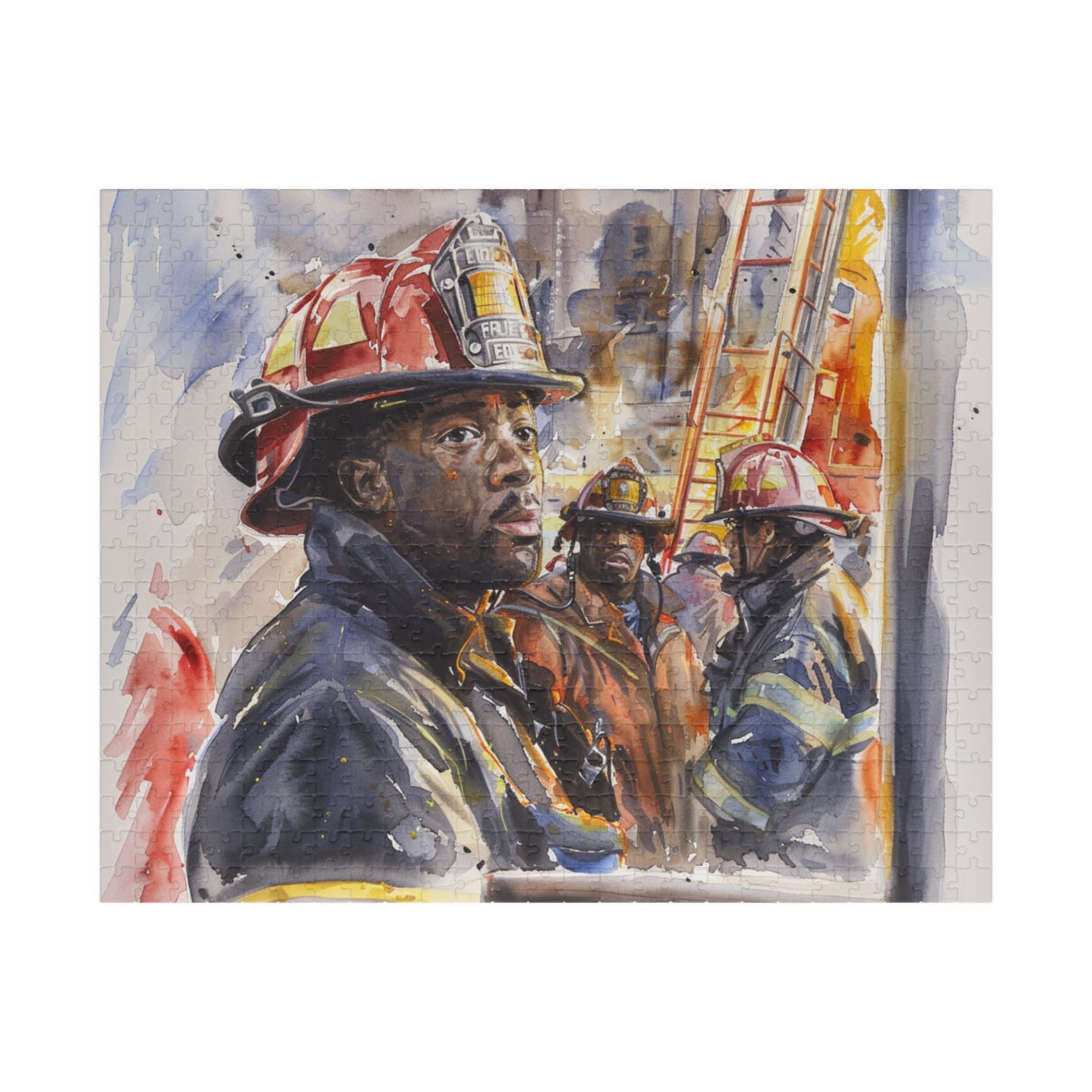 African American Firefighter Puzzle #1 (110, 252, 520, 1014-piece) America's Bravest Jig Saw 1000 500 Tabletop Games Black Firemen Fireman