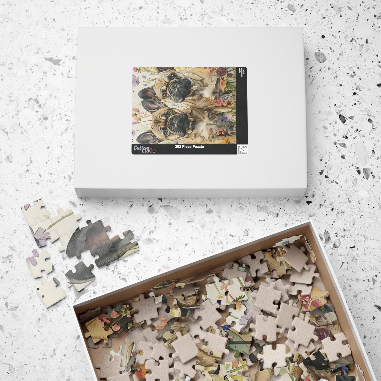 French Bulldog Wildflowers Puzzle — 110/252/520/1014-Piece Dog Jigsaw
