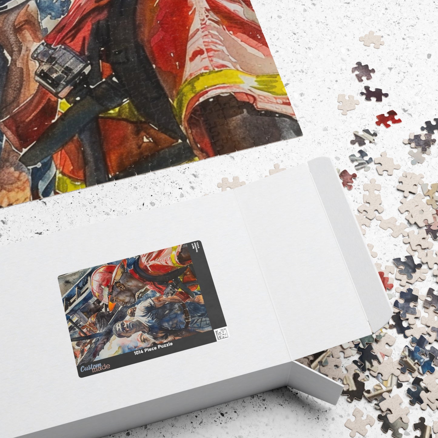 African American Firefighter Puzzle #2 (110, 252, 520, 1014-piece) America's Bravest Jig Saw 1000 500 Tabletop Games Black Firemen Fireman