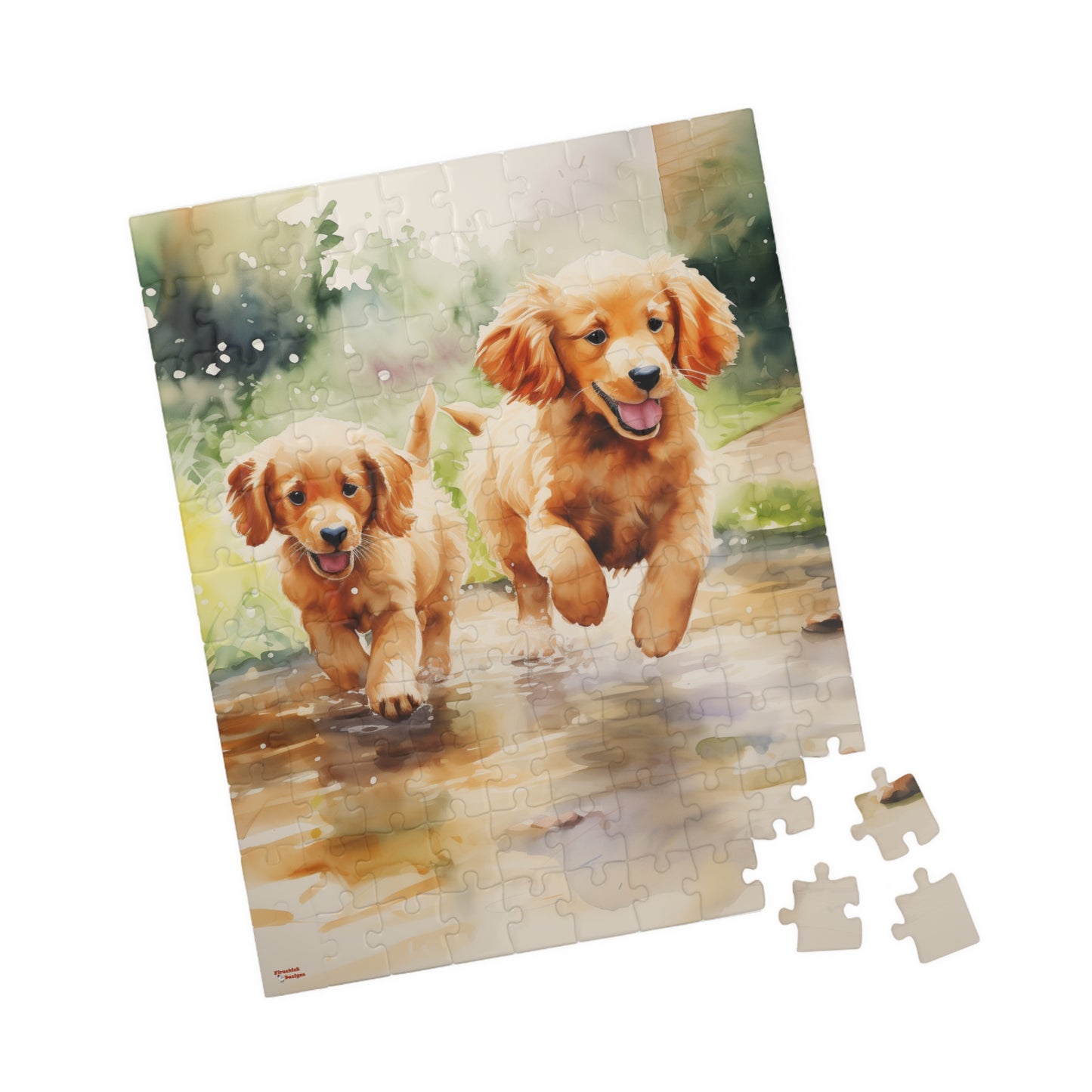 Golden Retriever Puppies Jigsaw Puzzle — (110/252/520/1014-Piece Options)