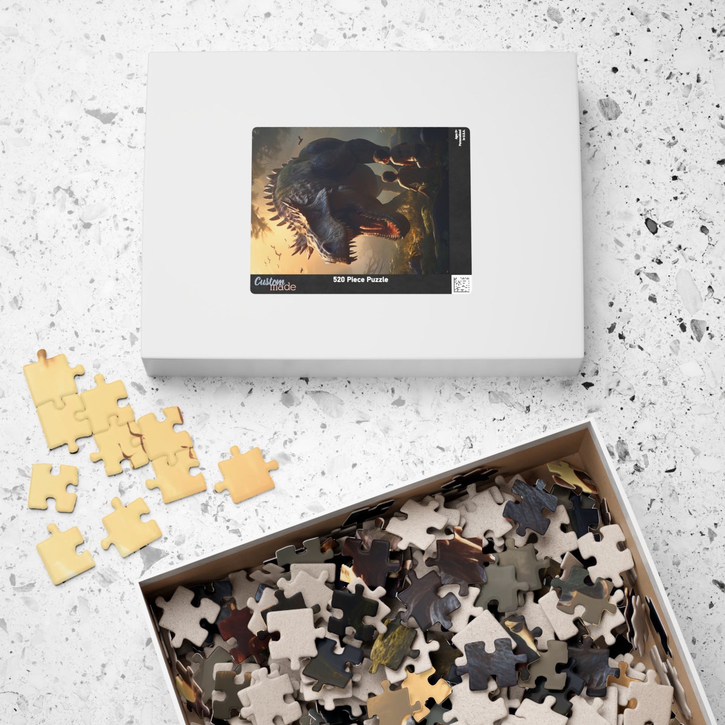 Boys and Dinosaur Play Puzzle (110, 252, 500, 1014-piece) Jigsaw Fun Indoor Challenge Kids Teens Youth Adults together family ideas games