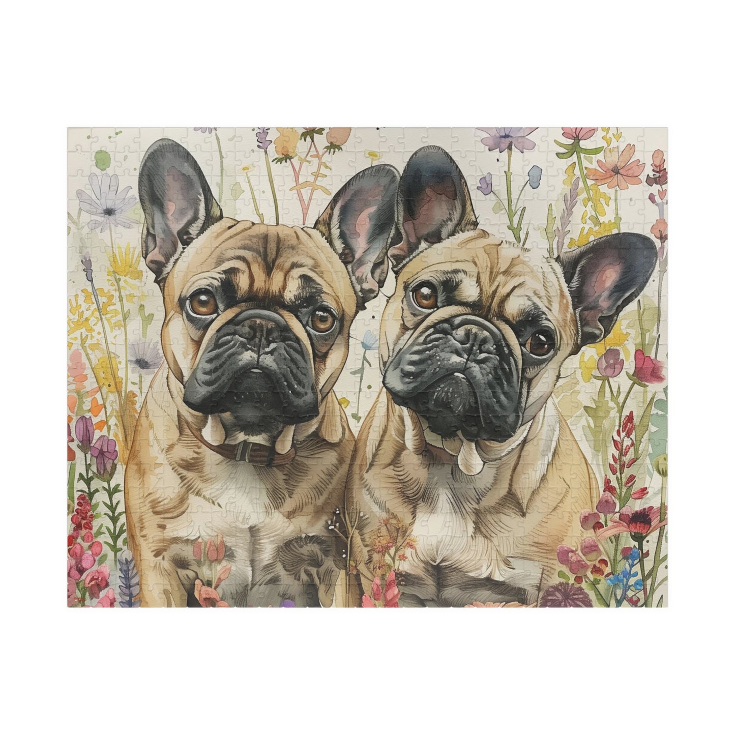 French Bulldog Wildflowers Puzzle — 110/252/520/1014-Piece Dog Jigsaw