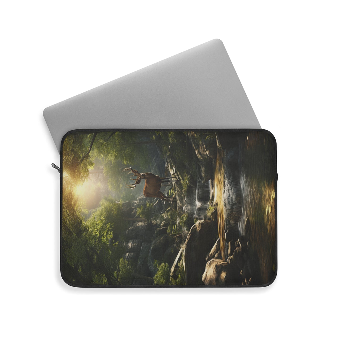 Scenic Buck Laptop Sleeve — Deer Nature Wildlife Sleeve