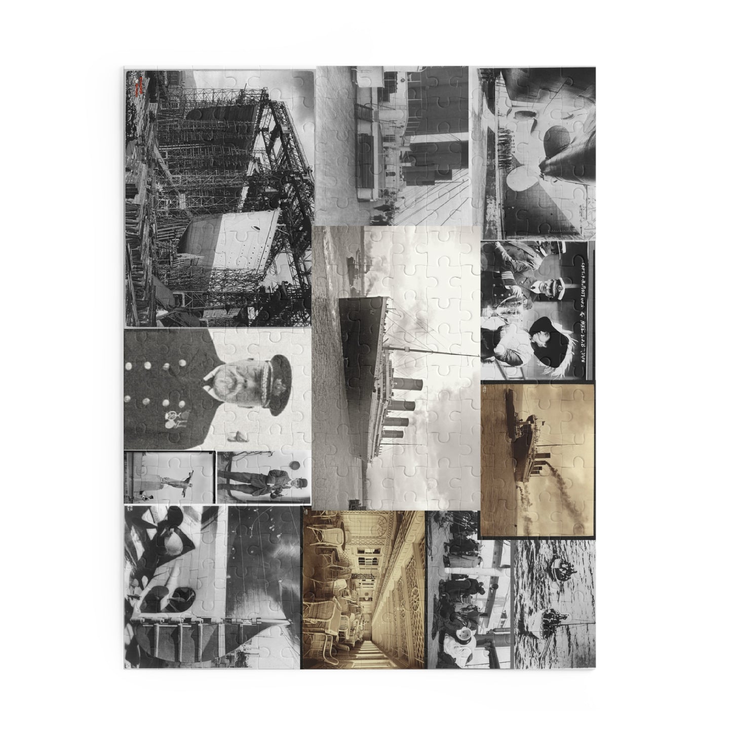 Titanic Historical Photo Puzzle, 120-500 Pieces, Gift Box, Ages 9 and Up