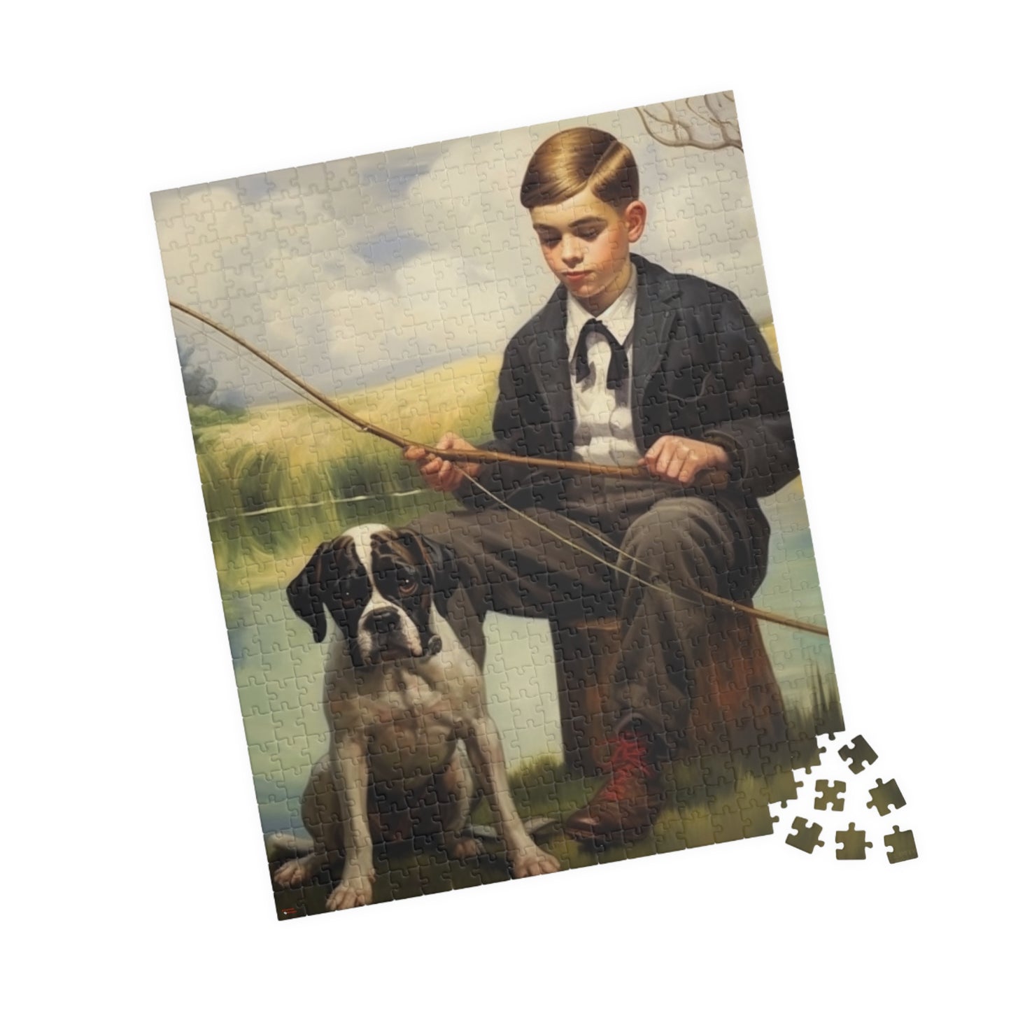 A Boy and His Boxer Puzzle — Jigsaw for Dog Lovers