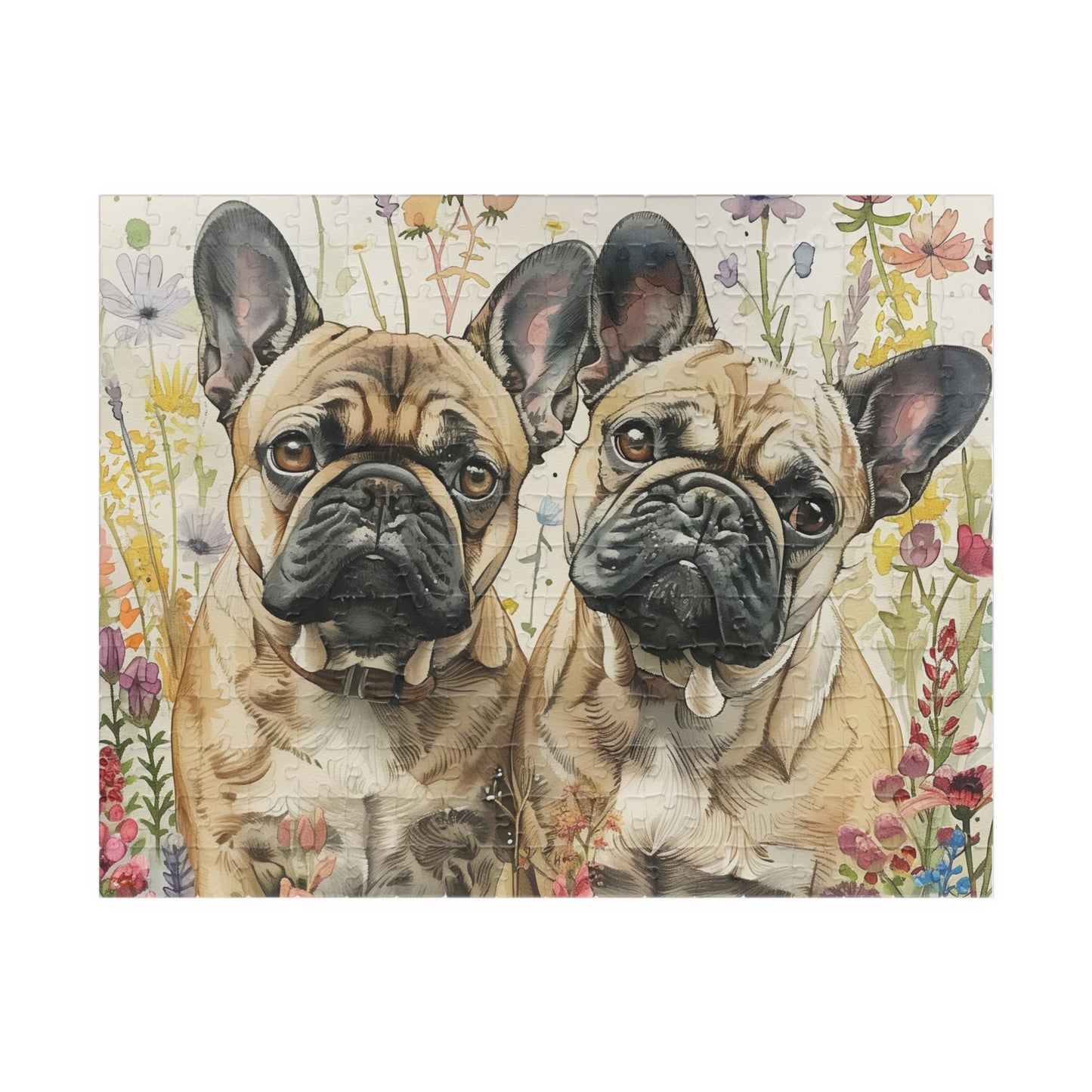 French Bulldog Wildflowers Puzzle — 110/252/520/1014-Piece Dog Jigsaw