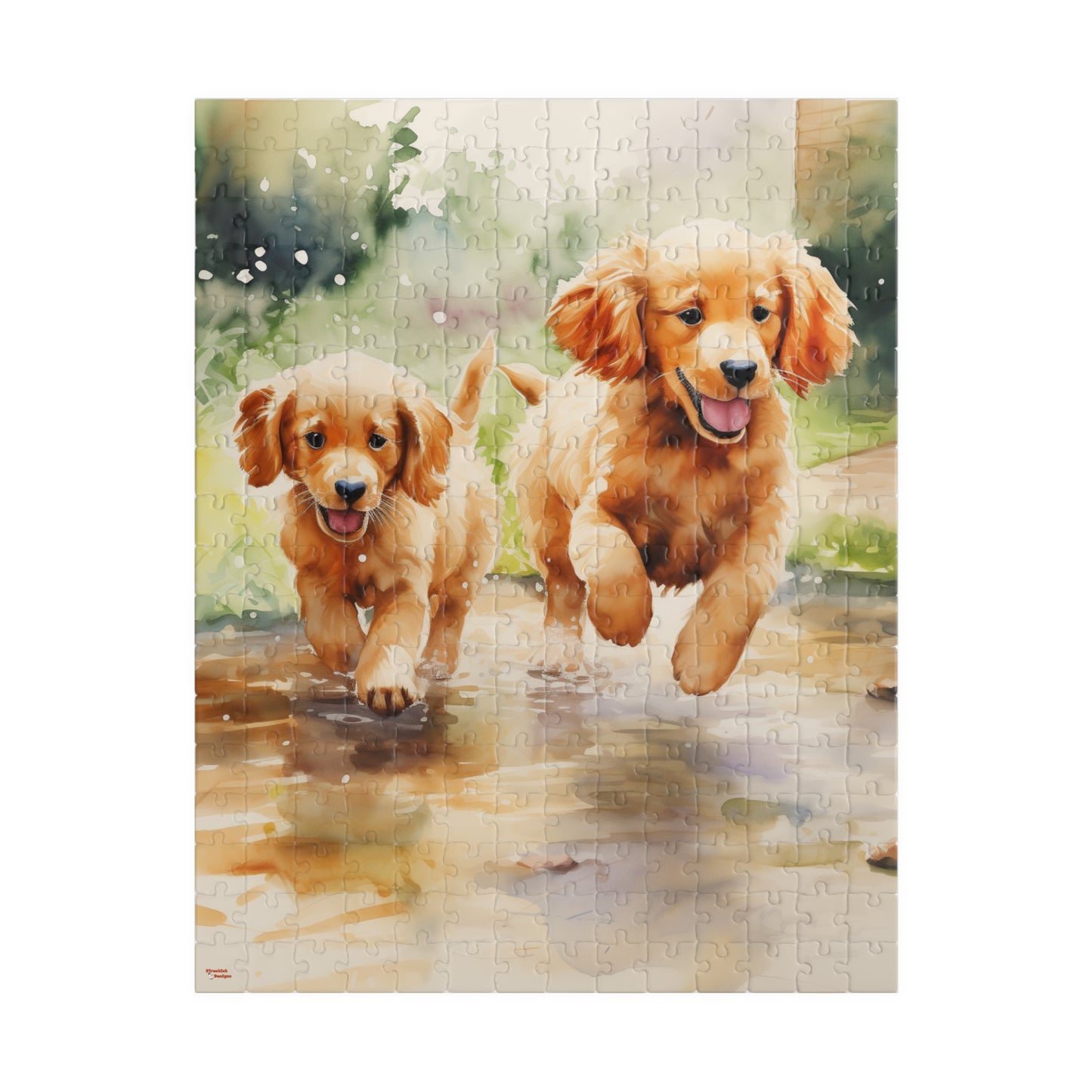 Golden Retriever Puppies Jigsaw Puzzle — (110/252/520/1014-Piece Options)