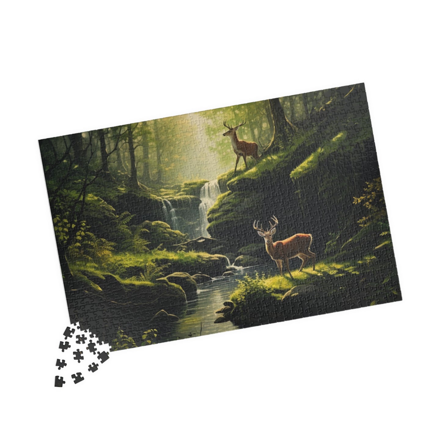 Wilderness Bucks Jigsaw Puzzle — Scenic Deer Landscape (110–1014 Pieces)
