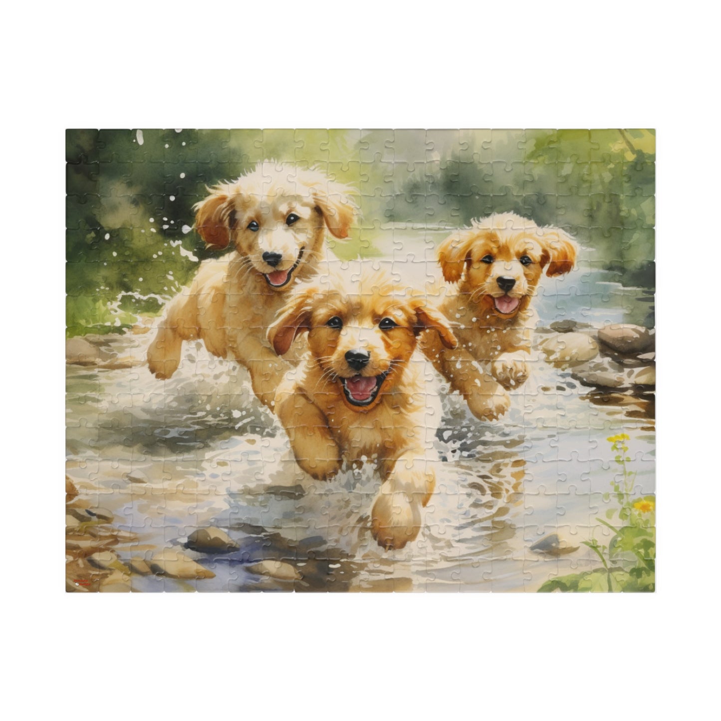 Three Golden Puppies Puzzle — 110 - 1014 -Piece Cute Puppy Jigsaw for Dog Lovers