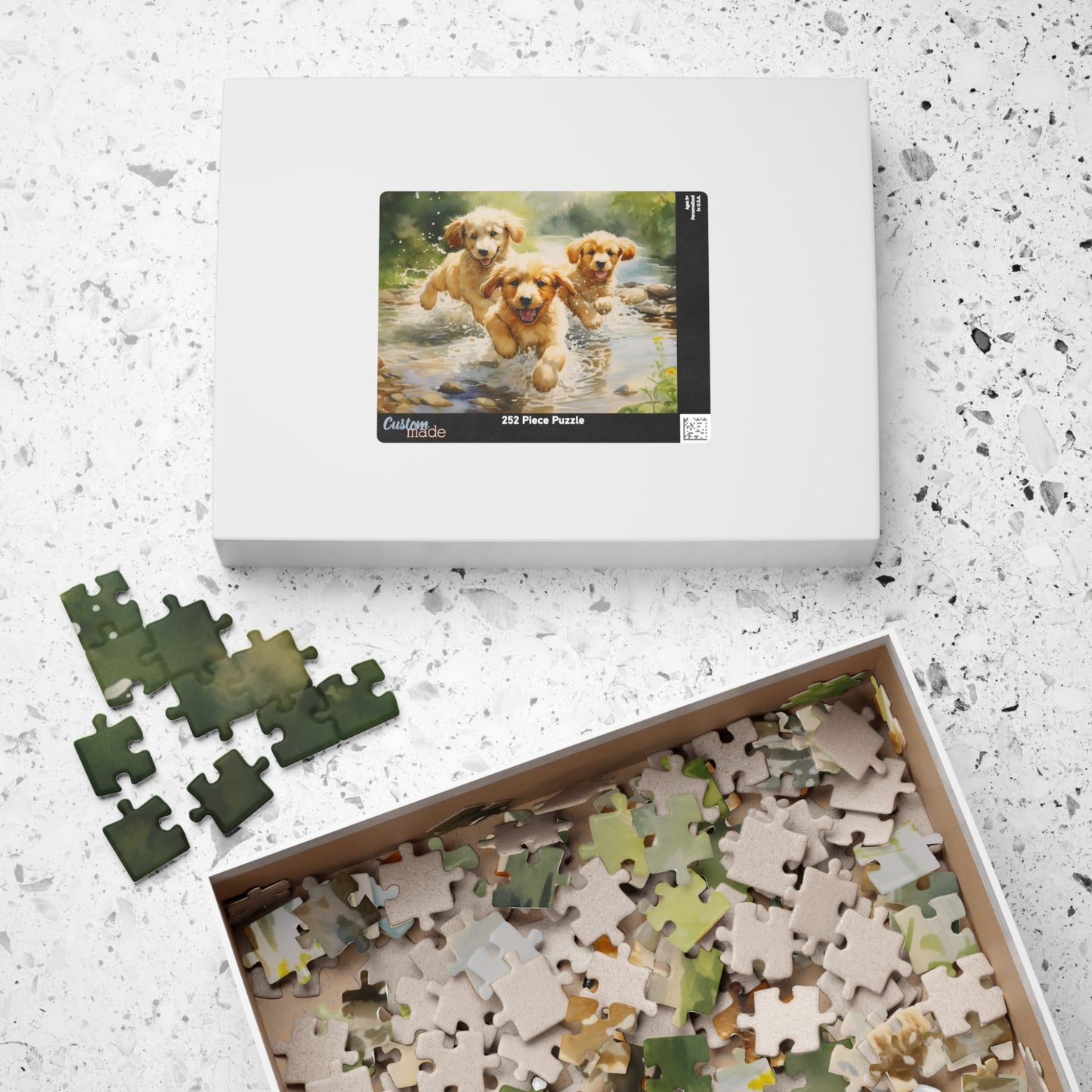 Three Golden Puppies Puzzle — 110 - 1014 -Piece Cute Puppy Jigsaw for Dog Lovers
