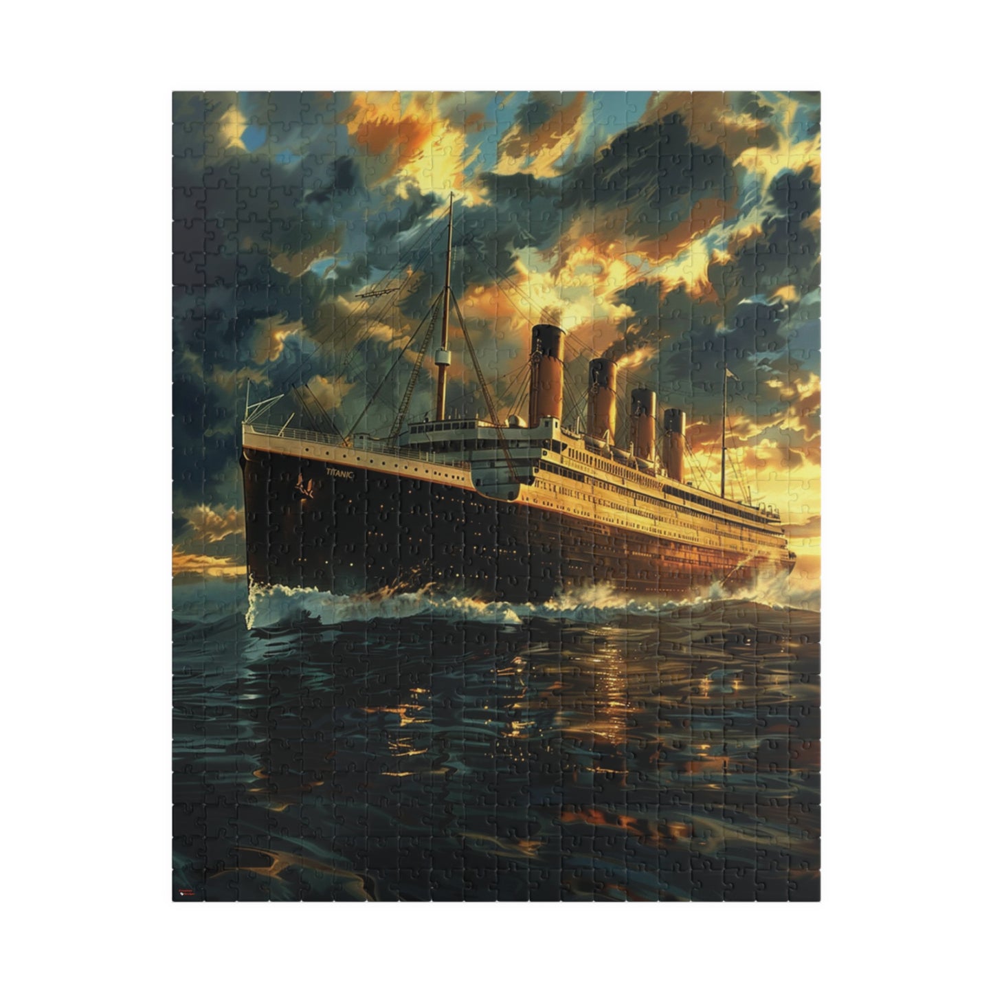 RMS Titanic at Sunset Puzzle (110, 252, 520, 1014-piece) Large Ship Beautiful Scenery Ocean Sea Cruise Maiden Voyage 1000 500 Jig Saw