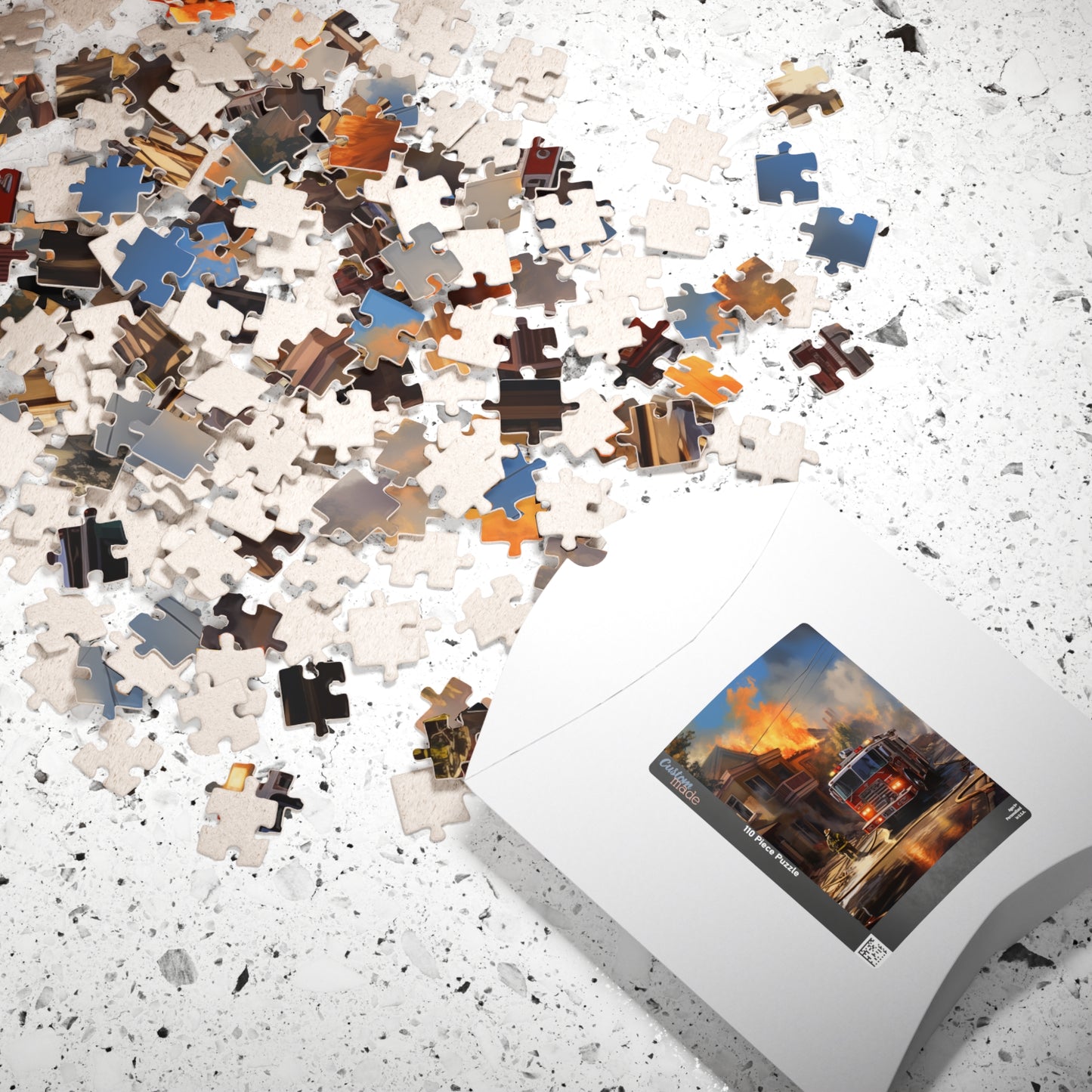 House Fire Fight Puzzle (110, 252, 500, 1014-piece) Firefighters Fireman Firemen Fighter America's Bravest First Responder Hero Heros