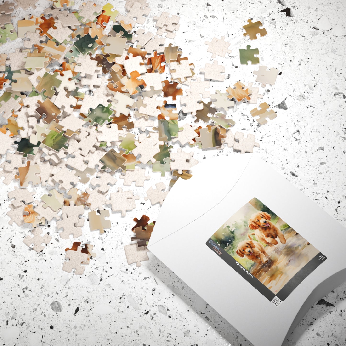 Golden Retriever Puppies Jigsaw Puzzle — (110/252/520/1014-Piece Options)