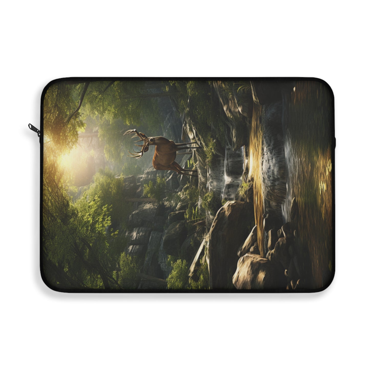 Scenic Buck Laptop Sleeve — Deer Nature Wildlife Sleeve