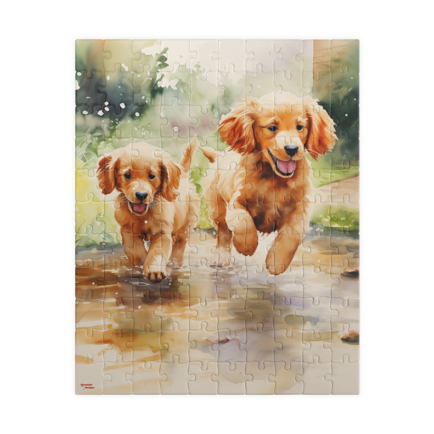 Golden Retriever Puppies Jigsaw Puzzle — (110/252/520/1014-Piece Options)