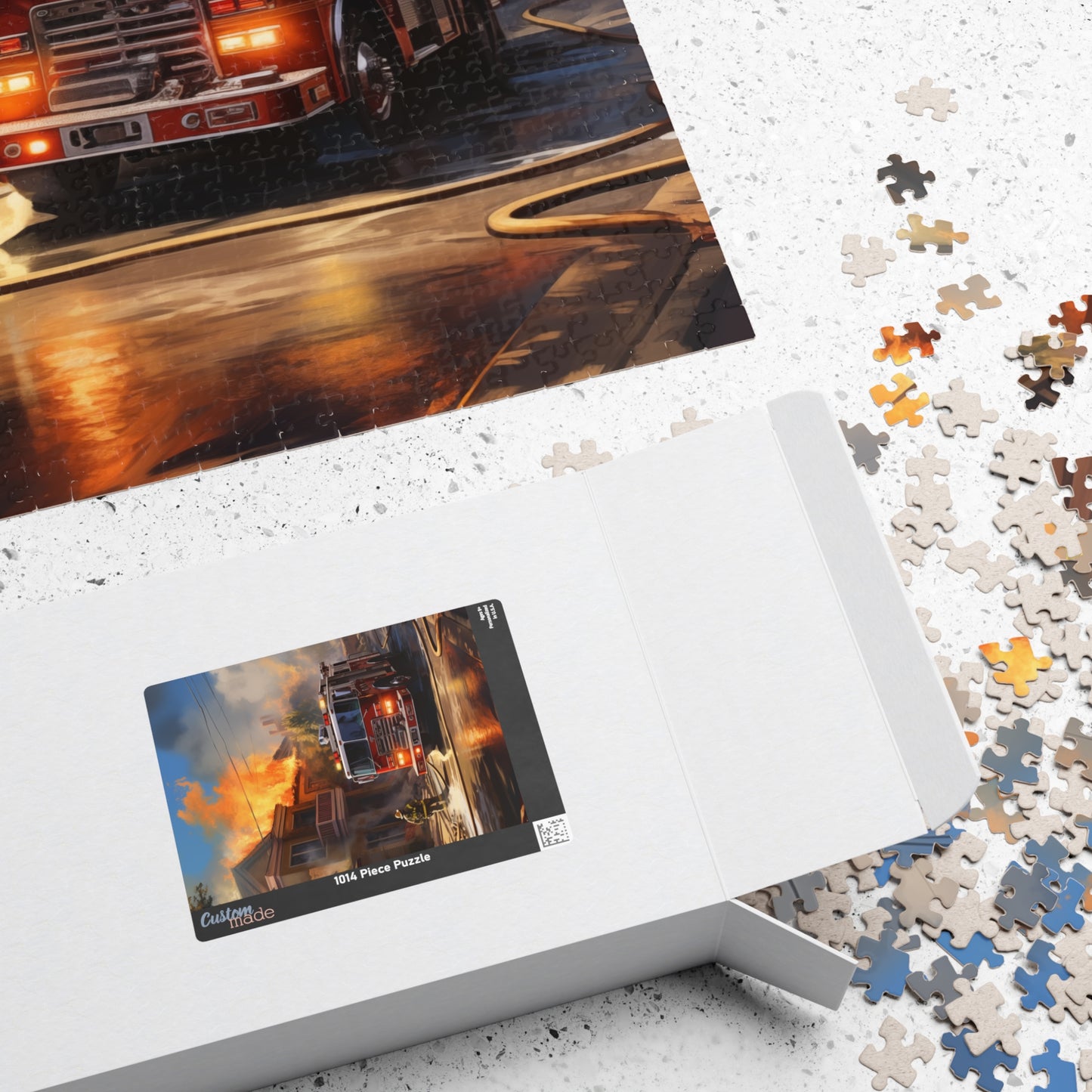House Fire Fight Puzzle (110, 252, 500, 1014-piece) Firefighters Fireman Firemen Fighter America's Bravest First Responder Hero Heros