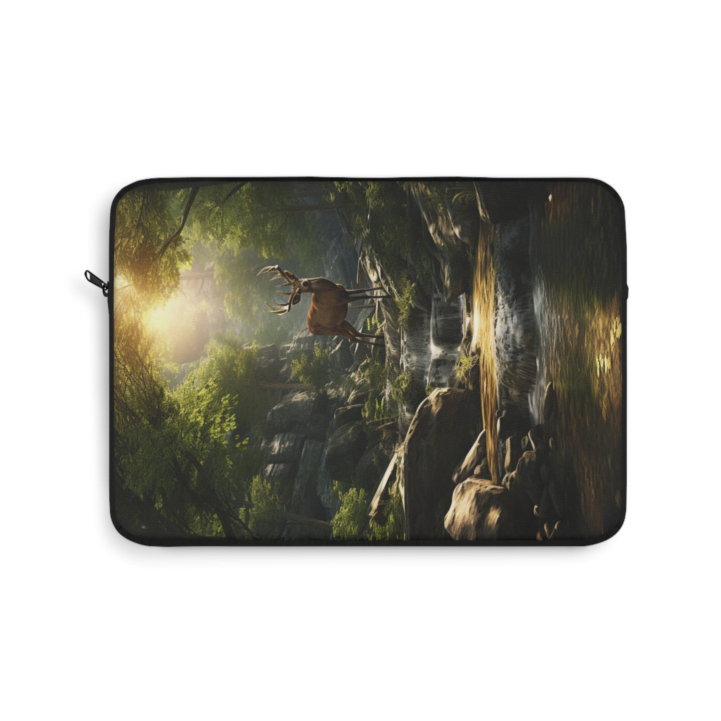 Scenic Buck Laptop Sleeve — Deer Nature Wildlife Sleeve