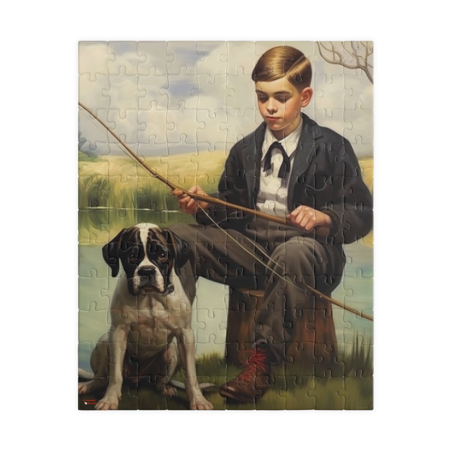A Boy and His Boxer Puzzle — Jigsaw for Dog Lovers