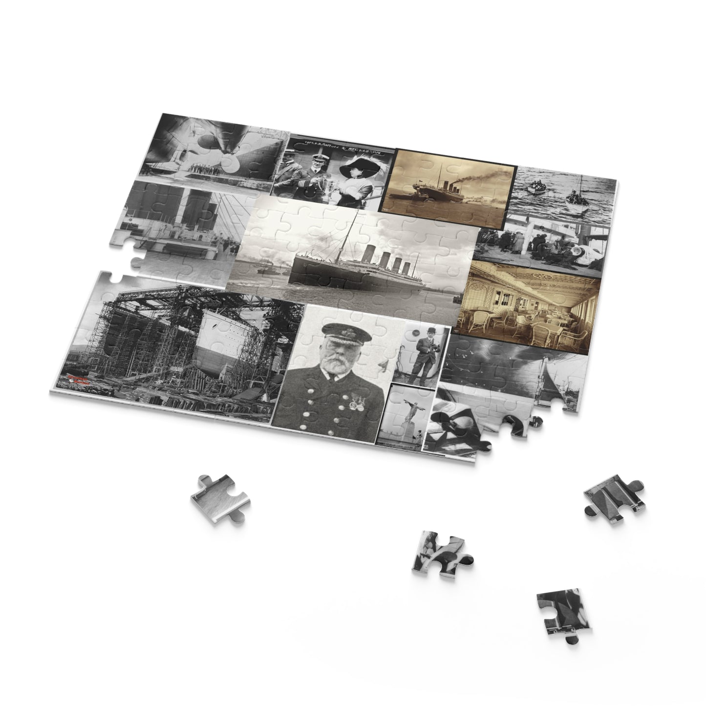 Titanic Historical Photo Puzzle, 120-500 Pieces, Gift Box, Ages 9 and Up