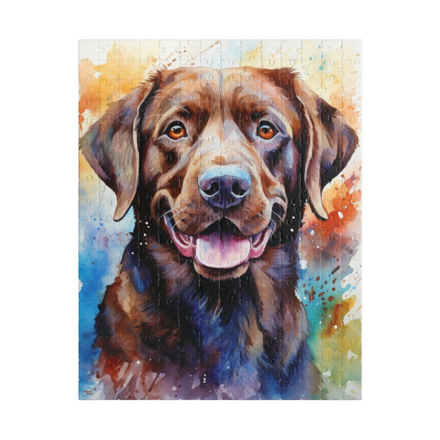 Labrador Retriever Puzzle (110, 252, 520, 1014-piece) Watercolor Family Pet Canine K9 Jigsaw Jig Saw Indoor Games Kids Adults