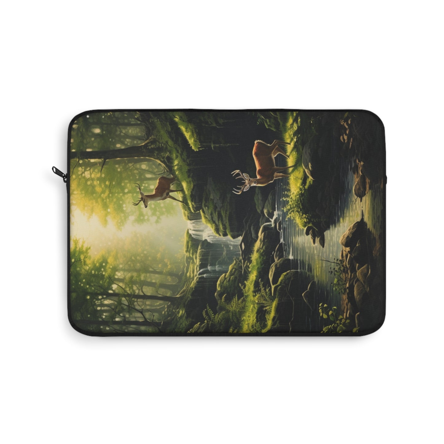Forest Two Bucks Laptop Sleeve — Woodland Deer Design