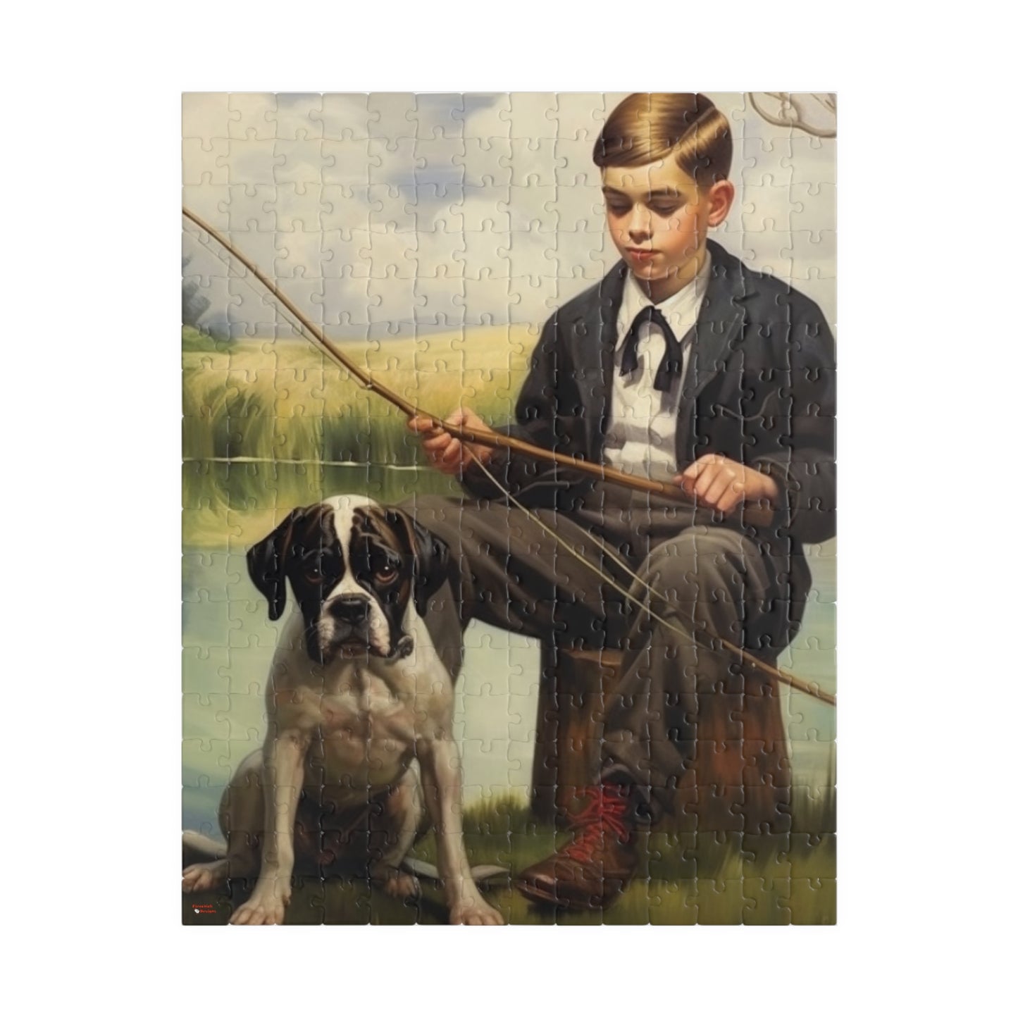 A Boy and His Boxer Puzzle — Jigsaw for Dog Lovers