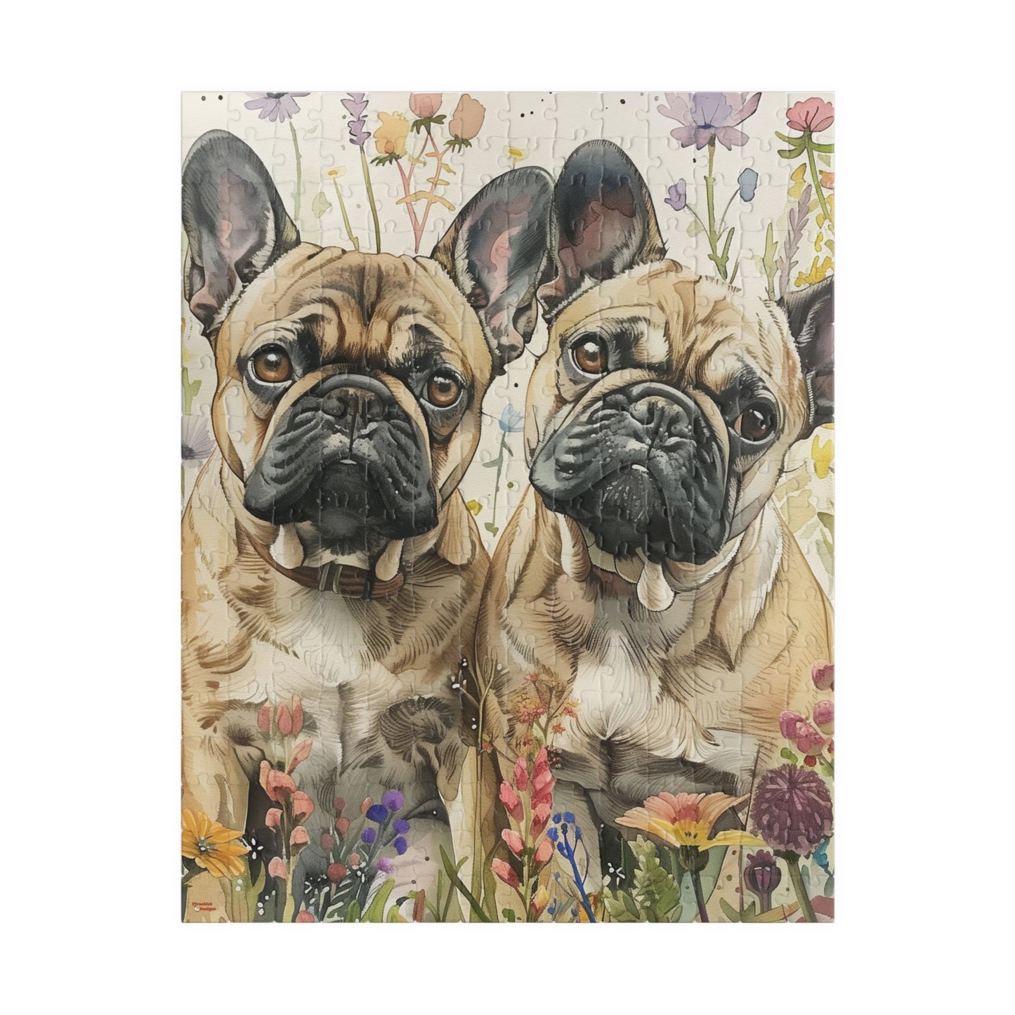 French Bulldog Wildflowers Puzzle — 110/252/520/1014-Piece Dog Jigsaw