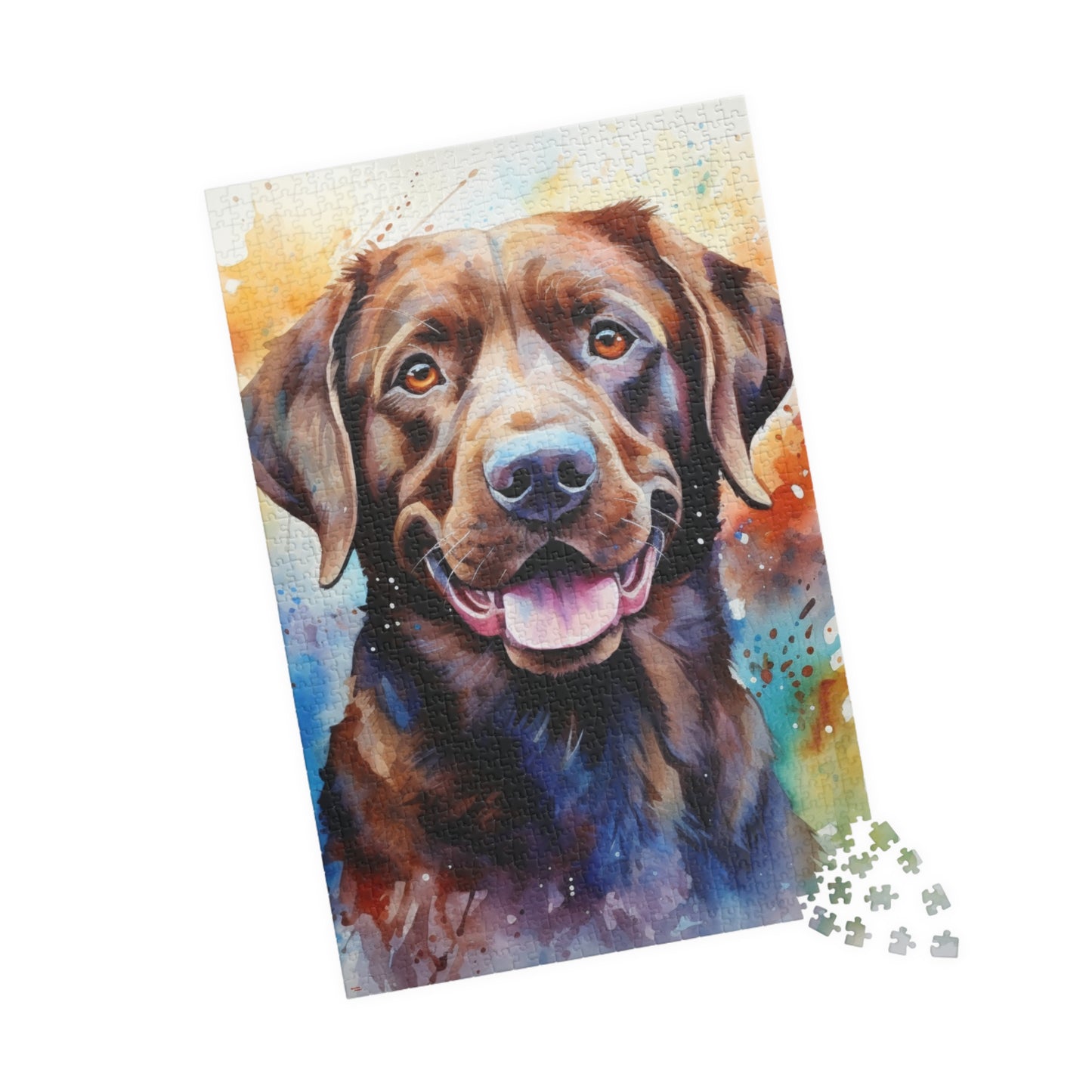 Labrador Retriever Puzzle (110, 252, 520, 1014-piece) Watercolor Family Pet Canine K9 Jigsaw Jig Saw Indoor Games Kids Adults