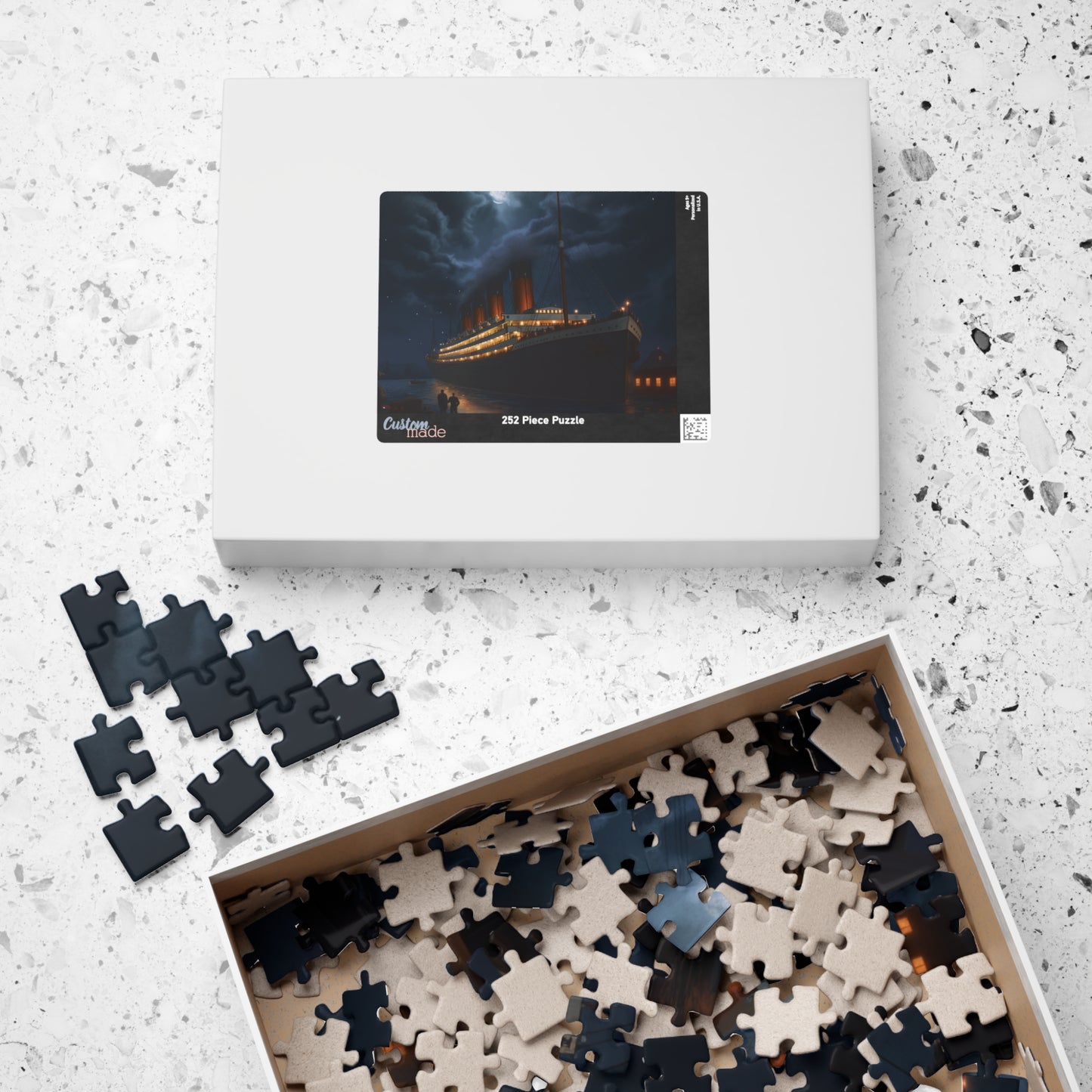 Titanic Moonlit Jigsaw Puzzle — RMS Titanic Night Scene (110–1014 pcs)