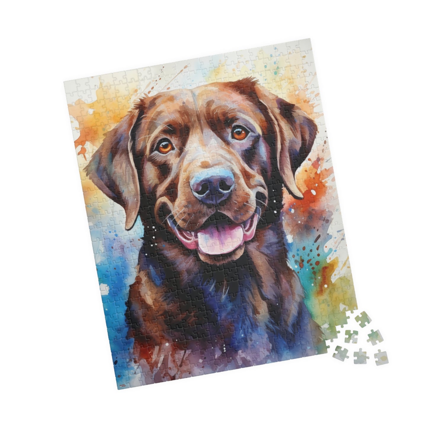 Labrador Retriever Puzzle (110, 252, 520, 1014-piece) Watercolor Family Pet Canine K9 Jigsaw Jig Saw Indoor Games Kids Adults