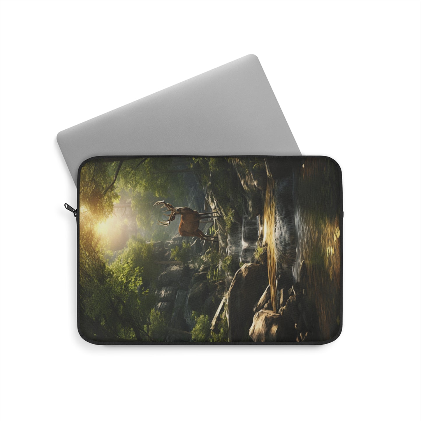 Scenic Buck Laptop Sleeve — Deer Nature Wildlife Sleeve