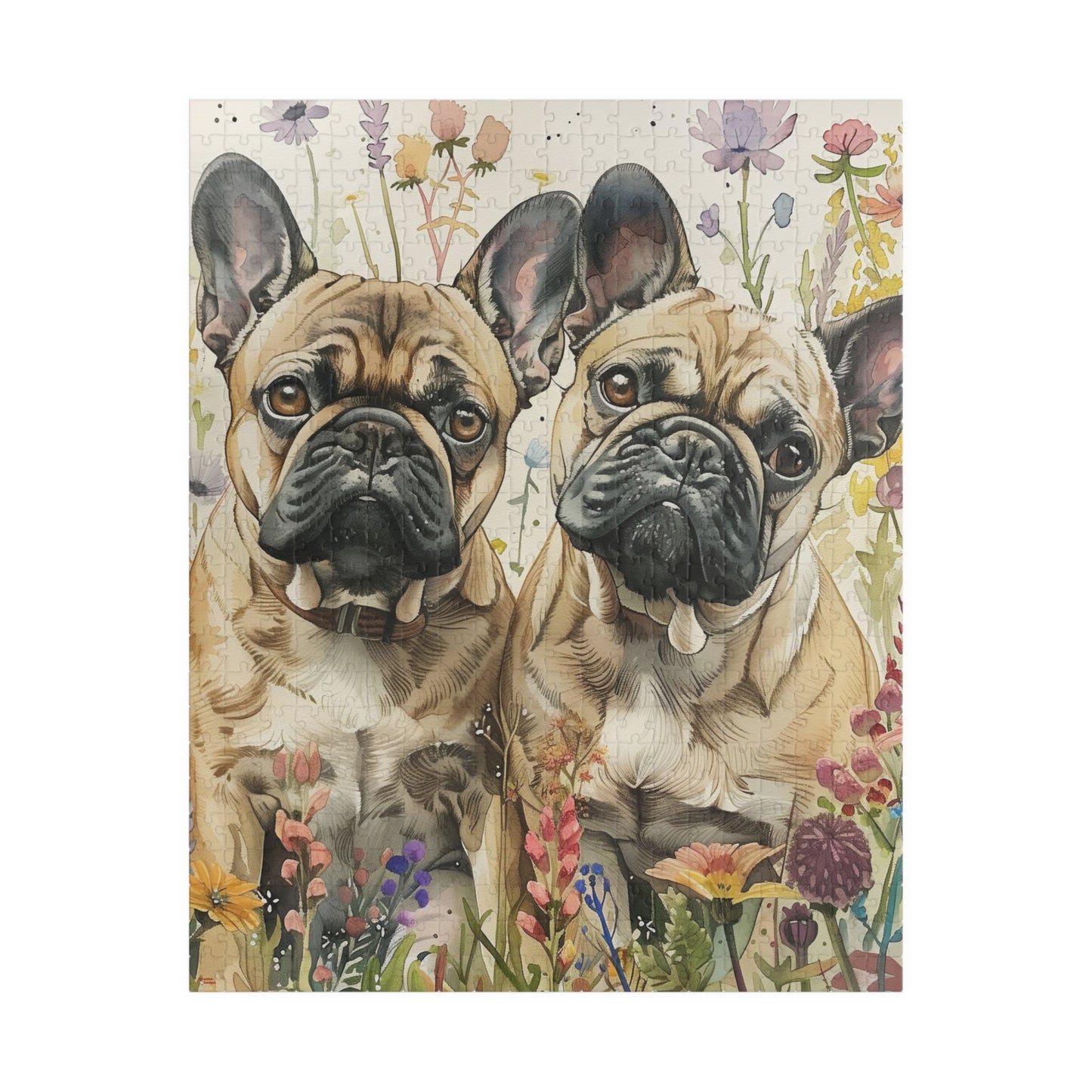 French Bulldog Wildflowers Puzzle — 110/252/520/1014-Piece Dog Jigsaw