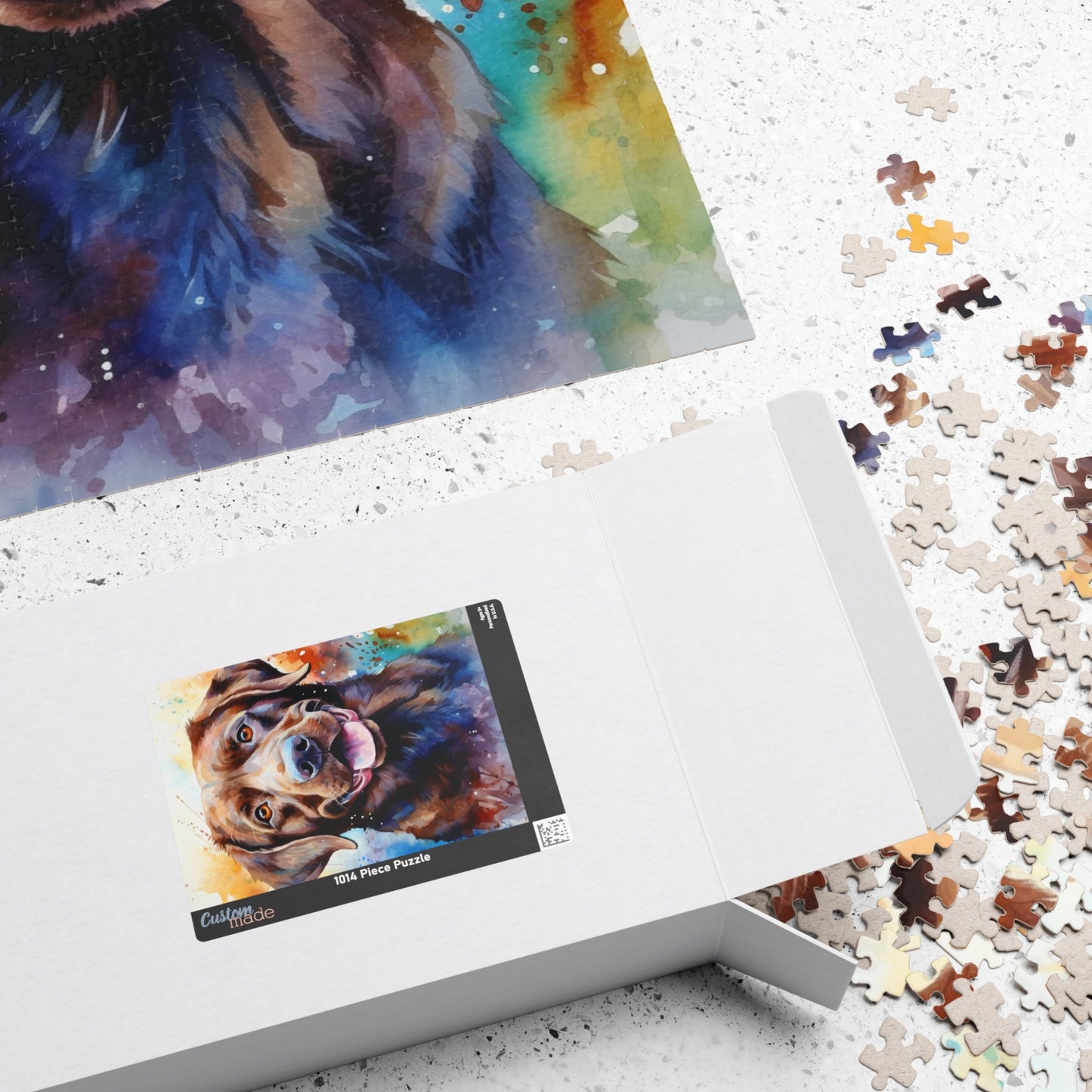 Labrador Retriever Puzzle (110, 252, 520, 1014-piece) Watercolor Family Pet Canine K9 Jigsaw Jig Saw Indoor Games Kids Adults